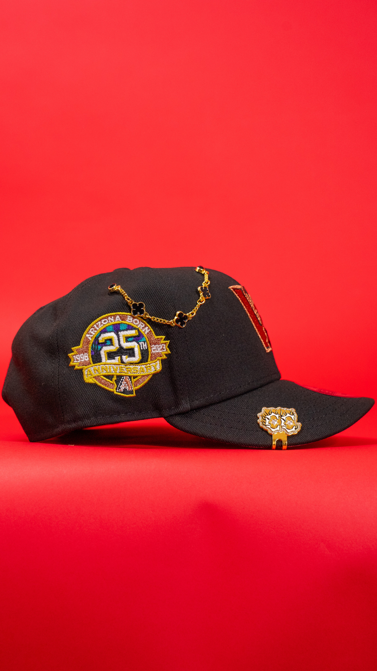 New Era Exclusive 9Fifty Black Upside Down Arizona Diamondbacks Snapback W/ 25th Anniversary Side Patch