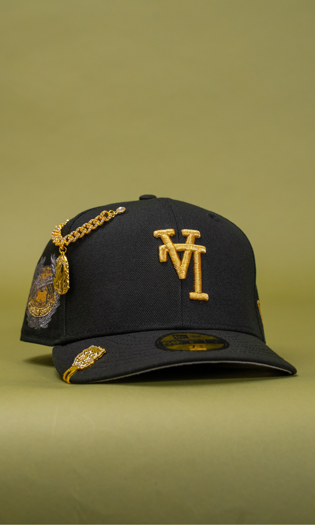 New Era Exclusive 59Fifty Black Upside Down Los Angeles Dodgers W/ World Szeries Side Patch