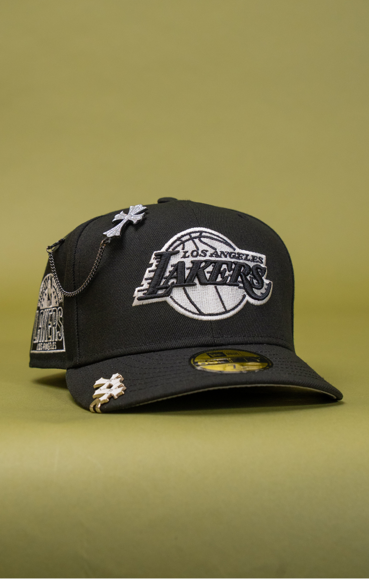 New Era Exclusive 59Fifty Black Los Angeles Lakers W/ Western Conference Side Patch