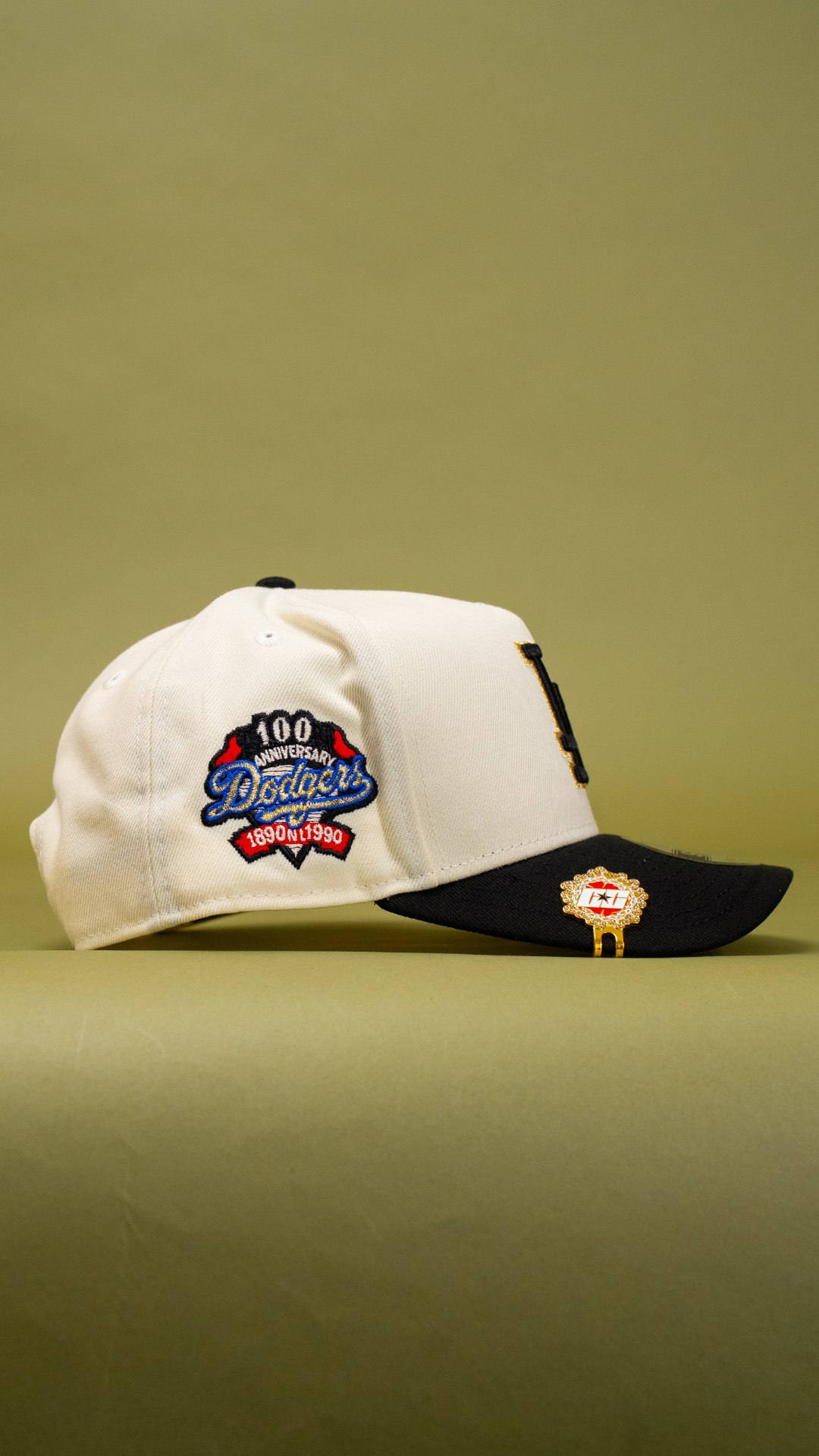 New Era 9Fifty A-Frame Chrome/Black Los Angeles Dodgers Snapback W/ 100th Anniversary Side Patch