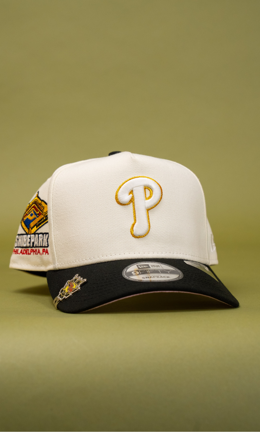 New Era 9Fifty A-Frame Chrome/Black Philadelphia Phillies Snapback W/ Shibe Park Side Patch