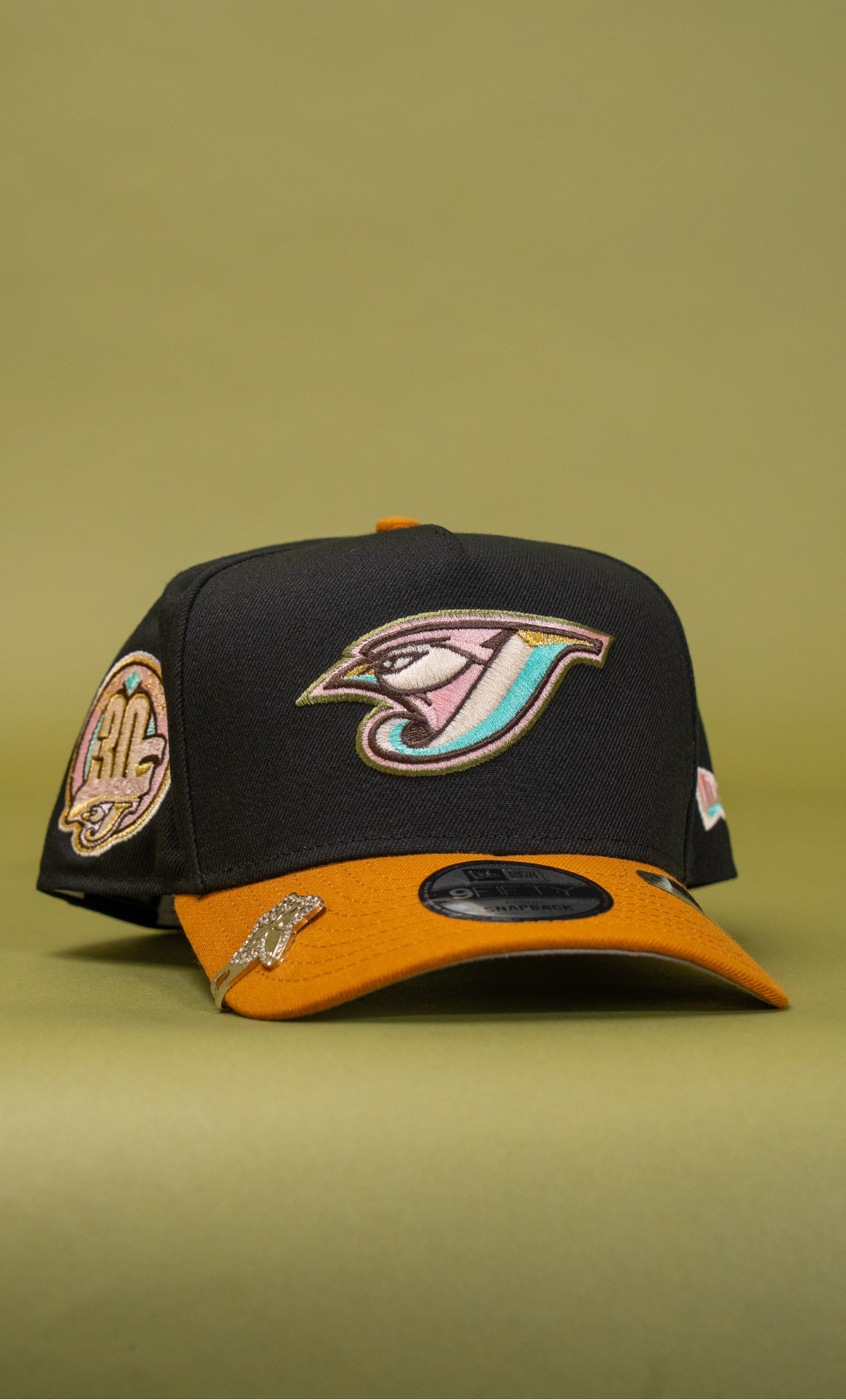 New Era 9Fifty A-Frame Black/Khaki Toronto Blue Jays Snapback W/ 30th Anniversary Side Patch
