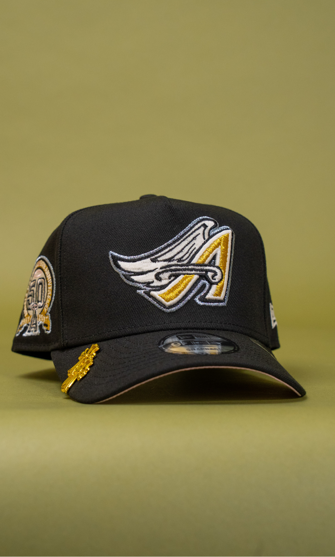 New Era 9Fifty A-Frame Black Anaheim Angels Snapback W/ 50th Anniversary Side Patch