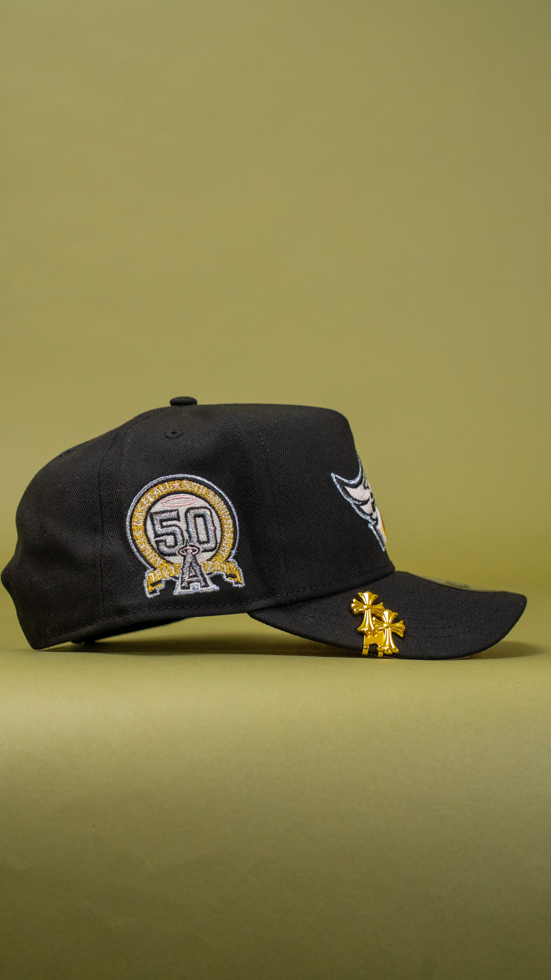 New Era 9Fifty A-Frame Black Anaheim Angels Snapback W/ 50th Anniversary Side Patch