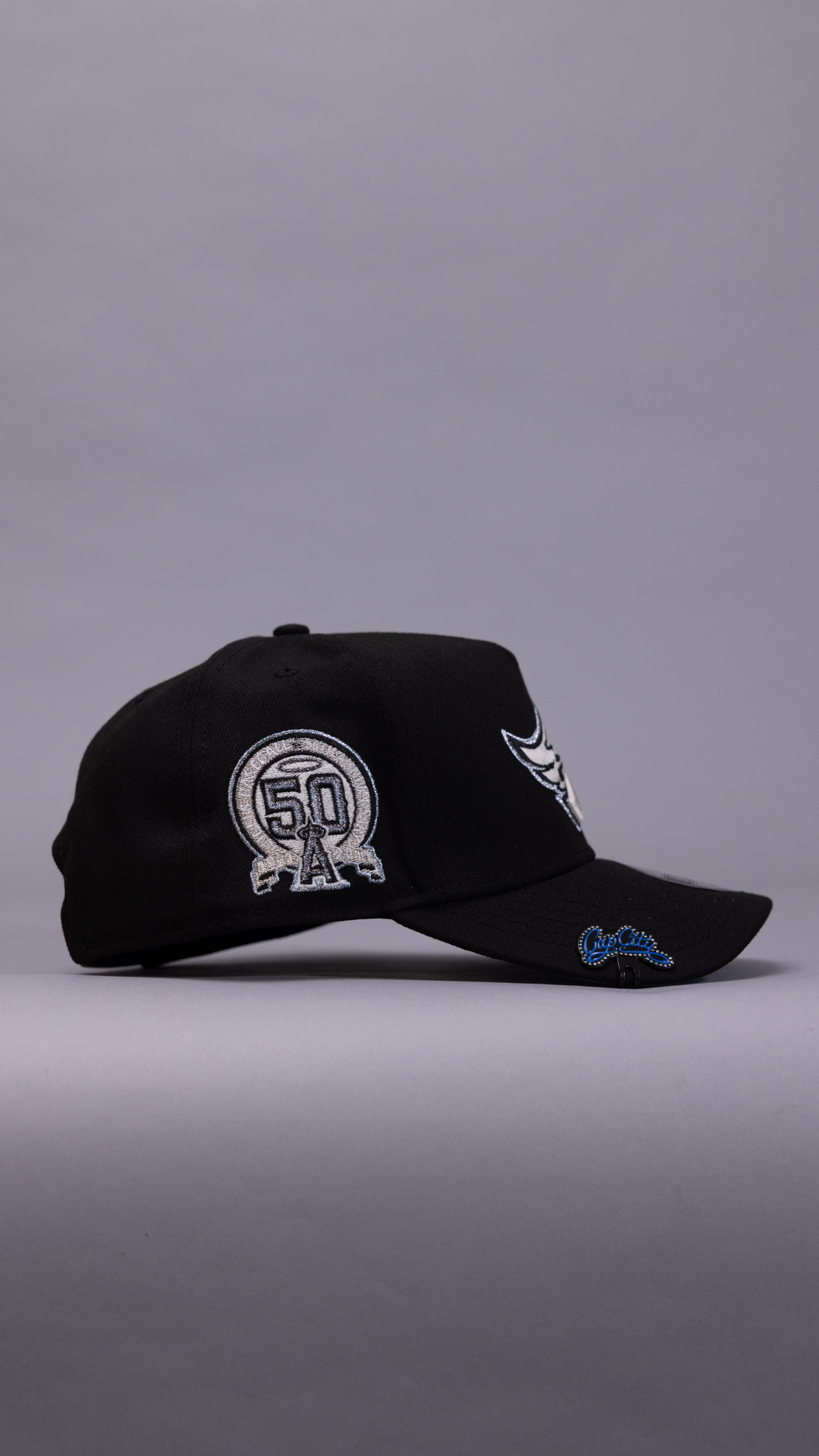 New Era 9Fifty A-Frame Black Anaheim A-frame Snapback W/ 50th Anniversary Side Patch