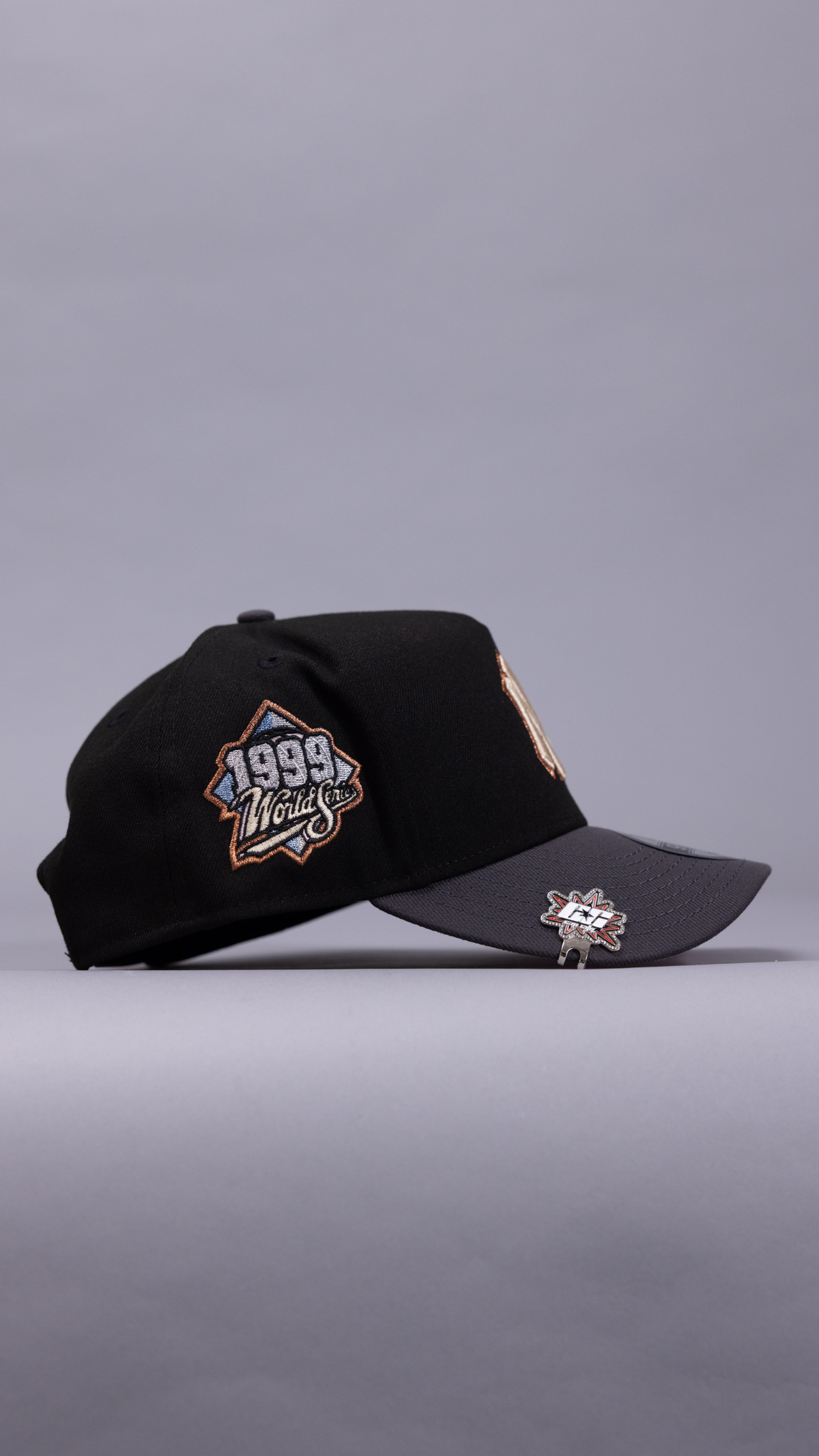 New Era 9Fifty A-Frame Black/Grey New York Yankees Snapback W/ 1999 World Series Side Patch