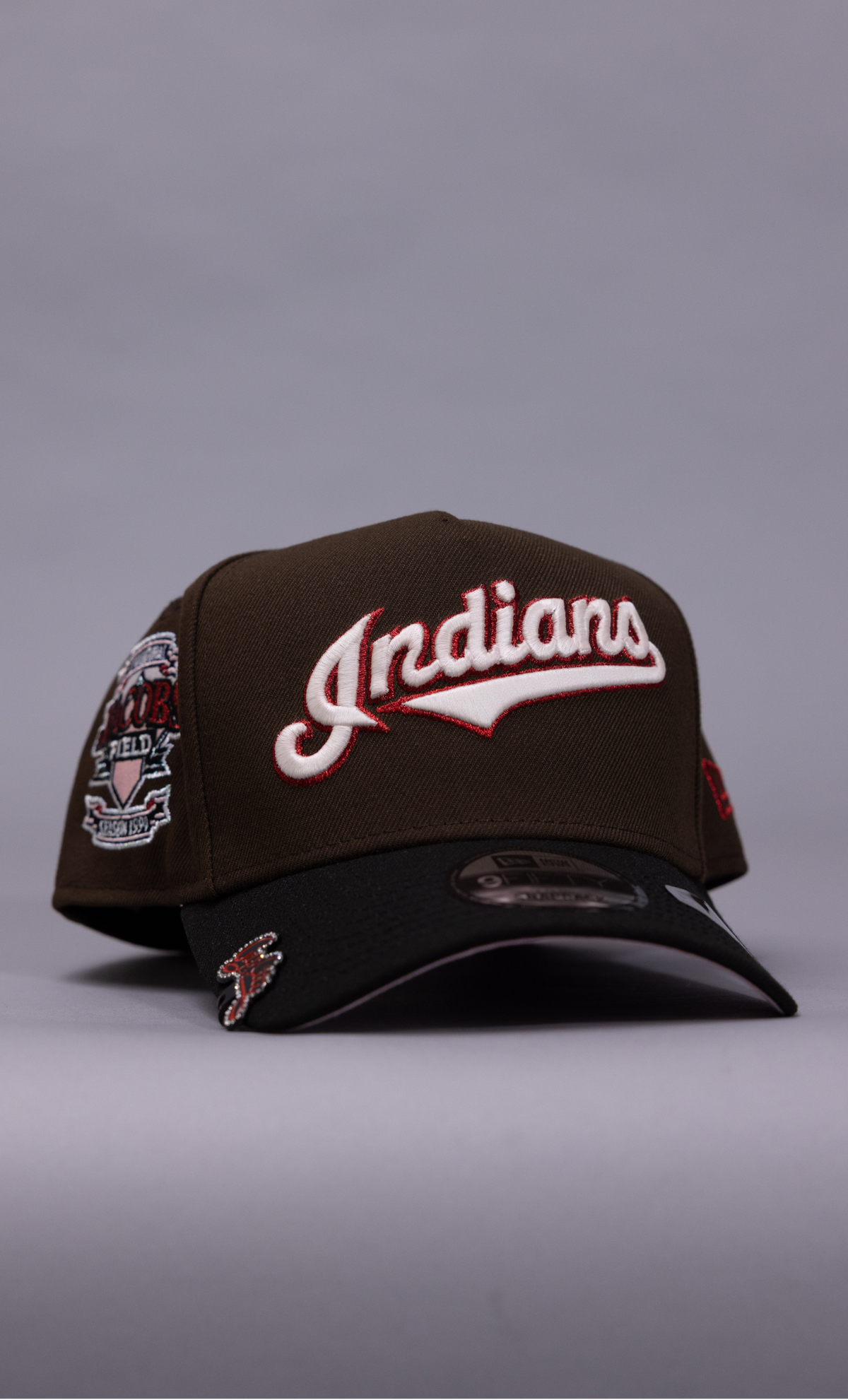 New Era 9Fifty A-Frame Brown/Black Cleveland Guardians Snapback W/ Jacobs Field Side Patch