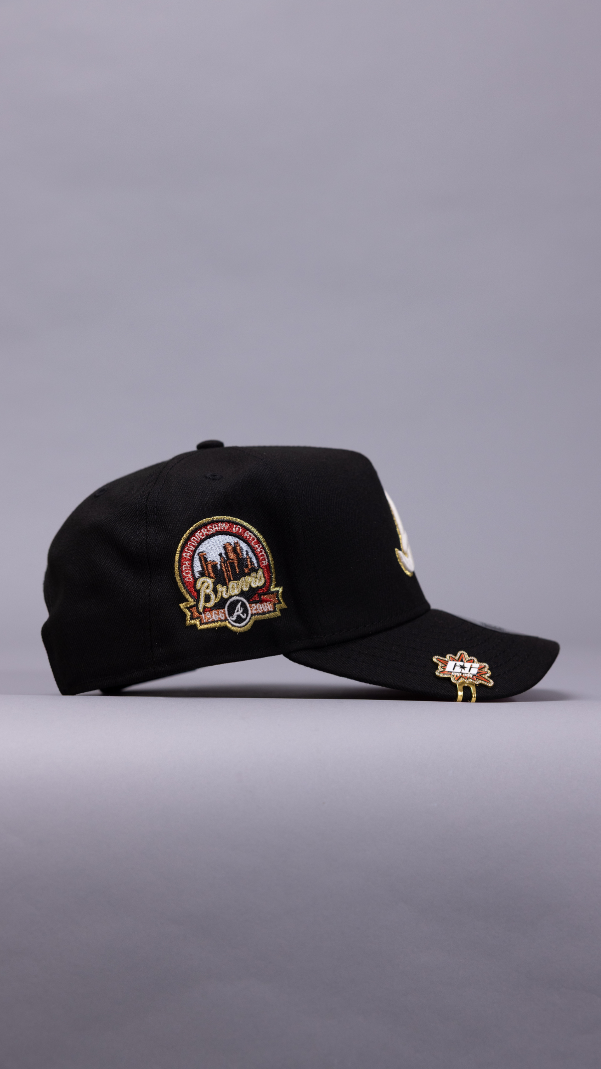 New Era 9Fifty A-Frame Black Atlanta Braves Snapback W/ 40th Anniversary Side Patch