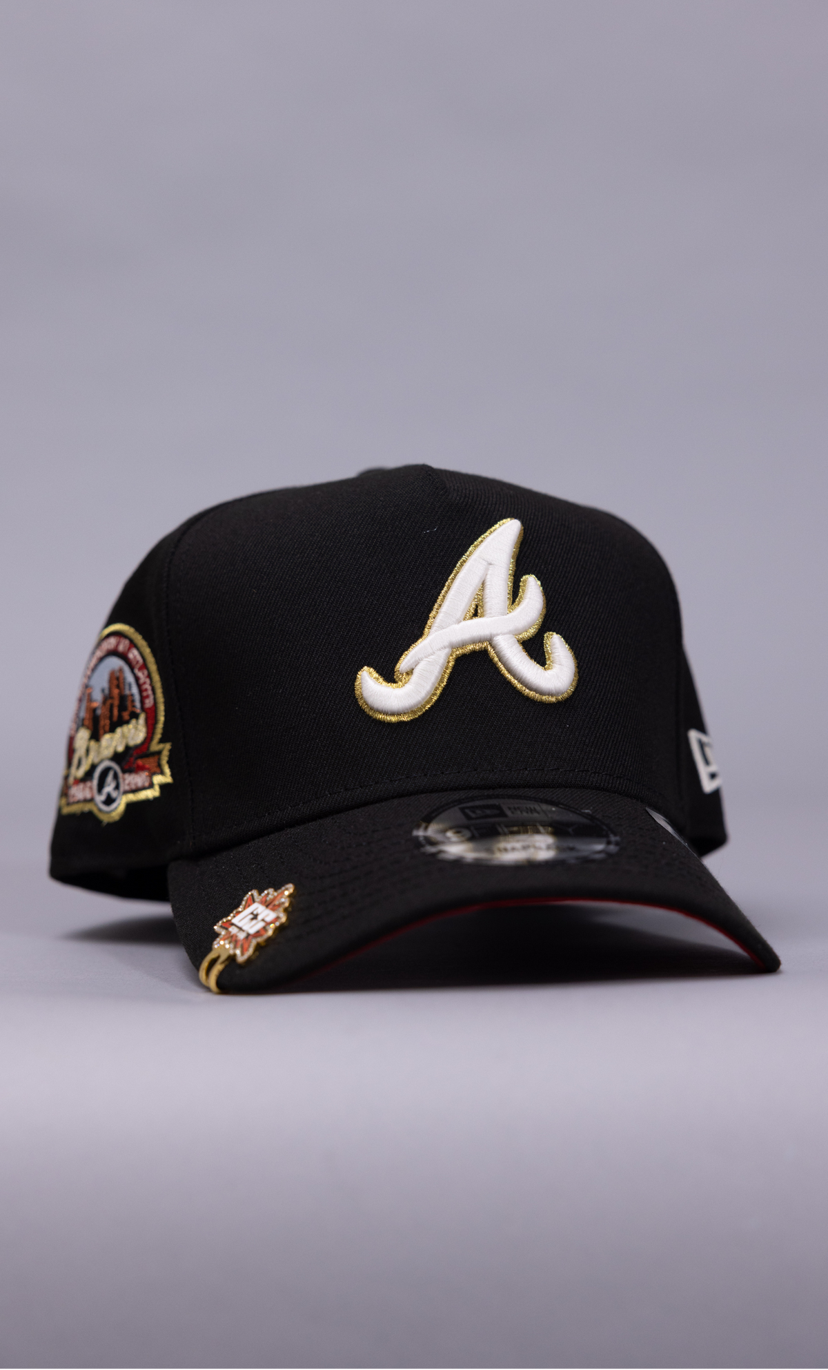 New Era 9Fifty A-Frame Black Atlanta Braves Snapback W/ 40th Anniversary Side Patch