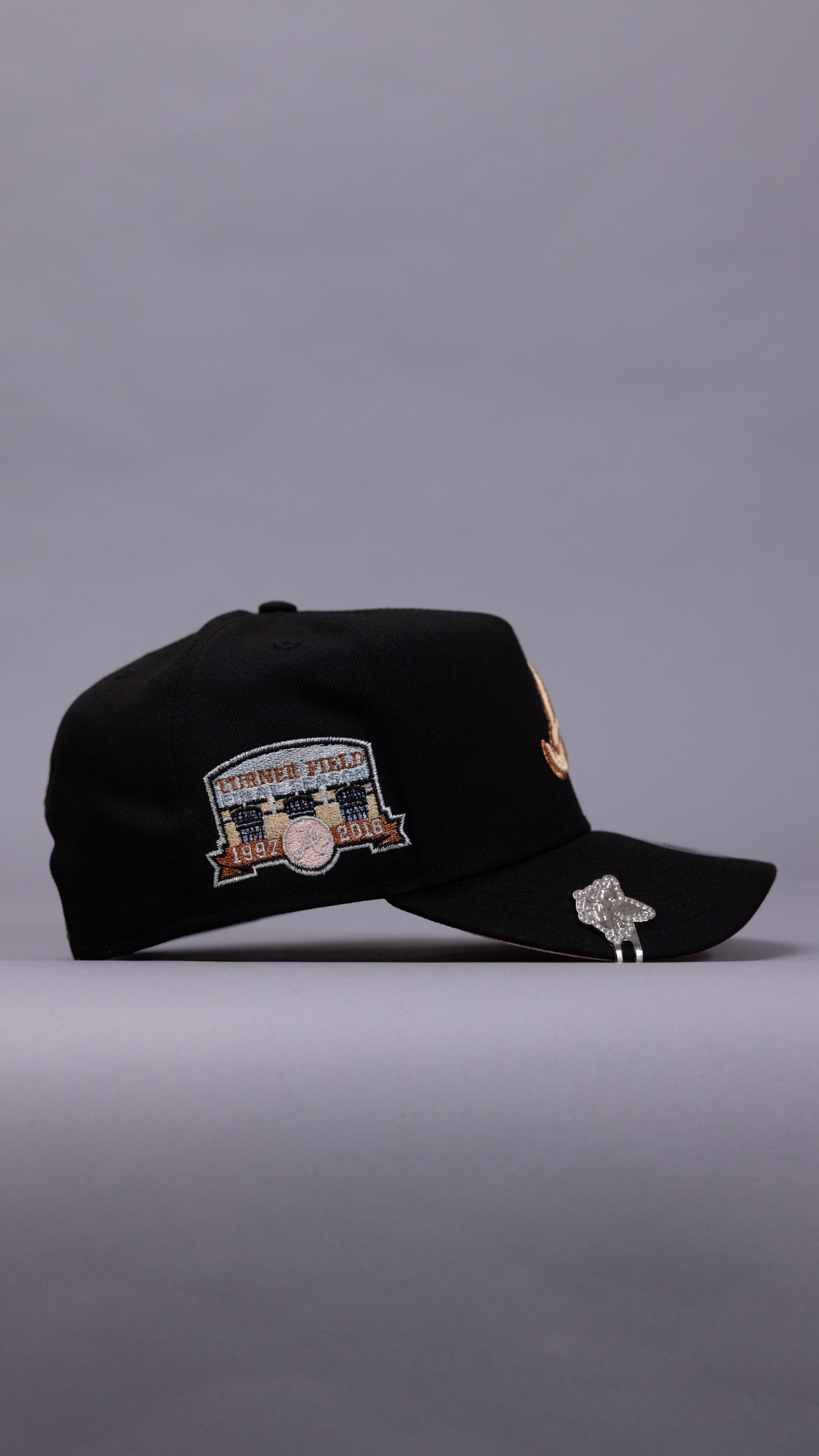 New Era 9Fifty A-Frame Black Atlanta Braves Snapback W/ Turner Field Side Patch