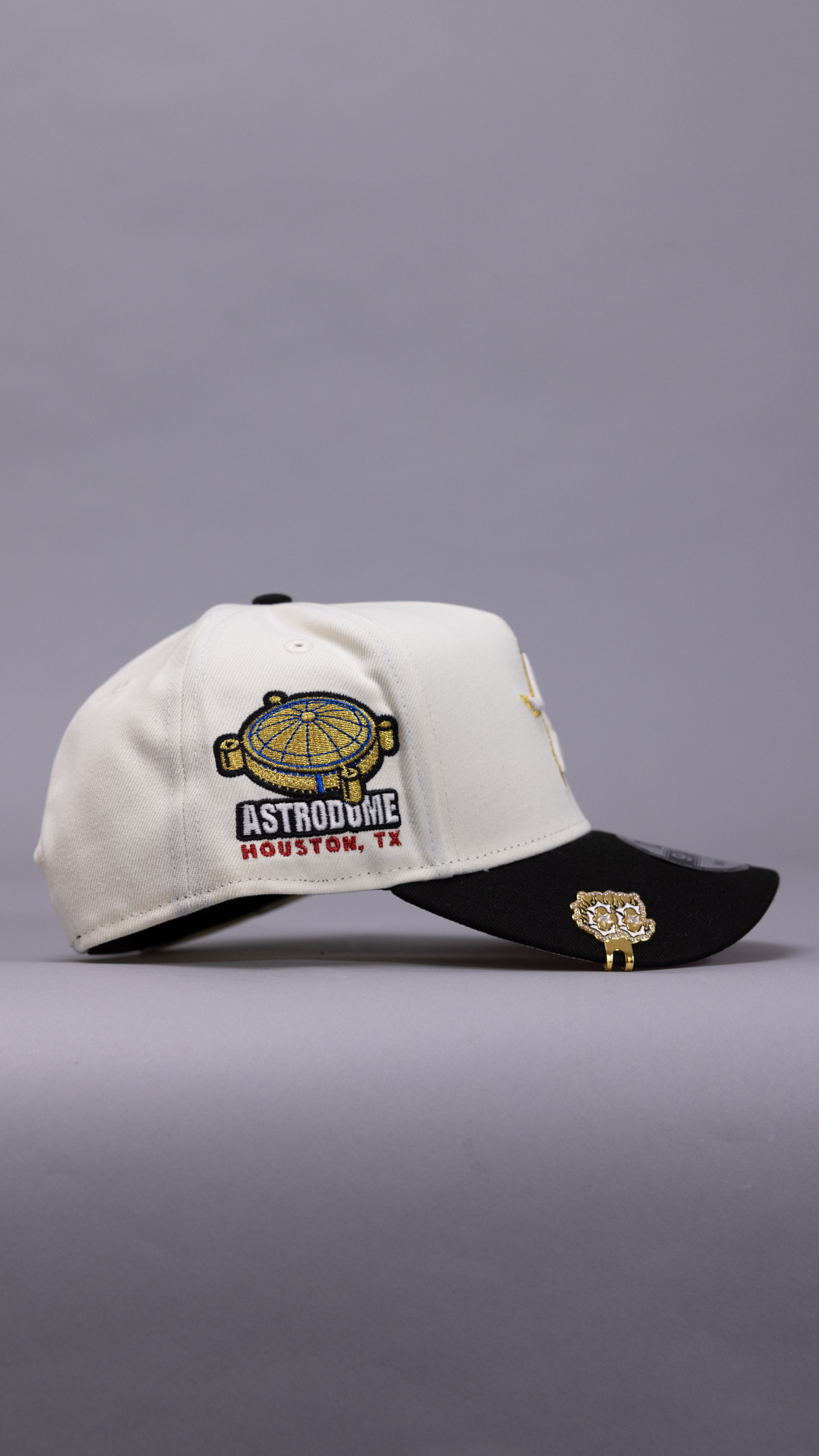 New Era 9Fifty A-Frame Chrome/Black Houston Astros Snapback W/ Stadium Side Patch