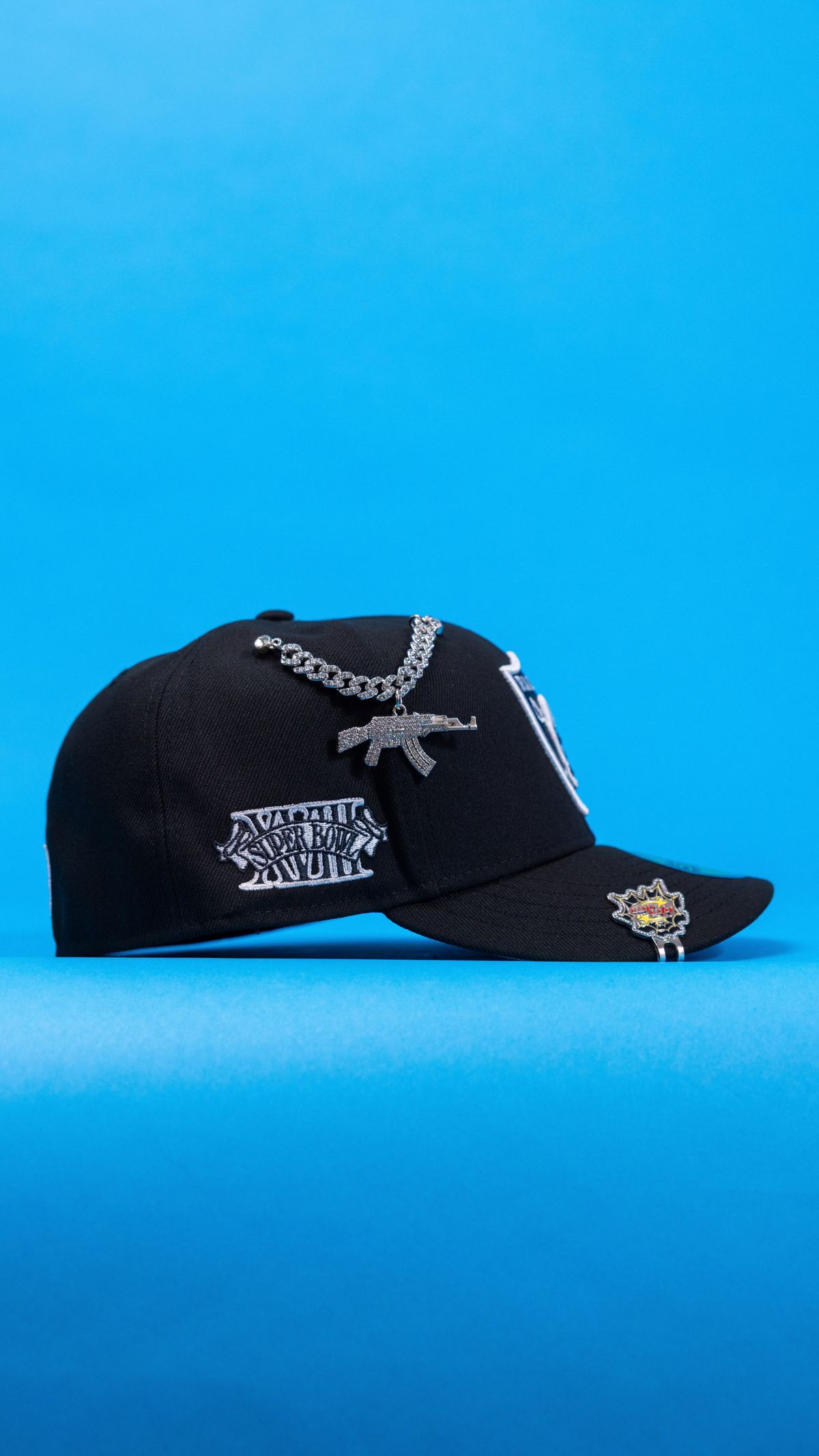 New Era Exclusive 59Fifty Black Las Vegas Raiders W/ XVIII Super Bowl Side Patch
