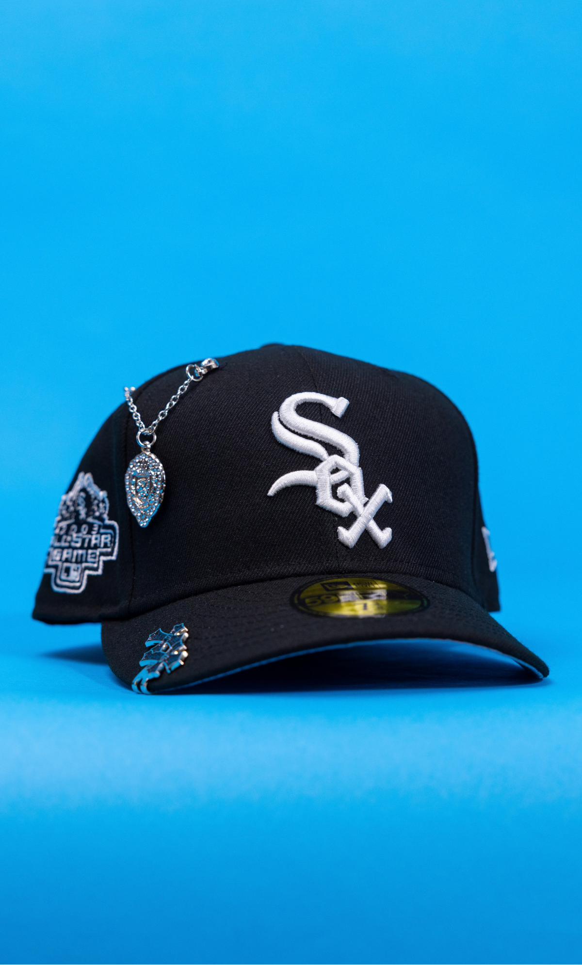 New Era Exclusive 59Fifty Black Chicago White Sox W/ 2003 All Star Game Side Patch