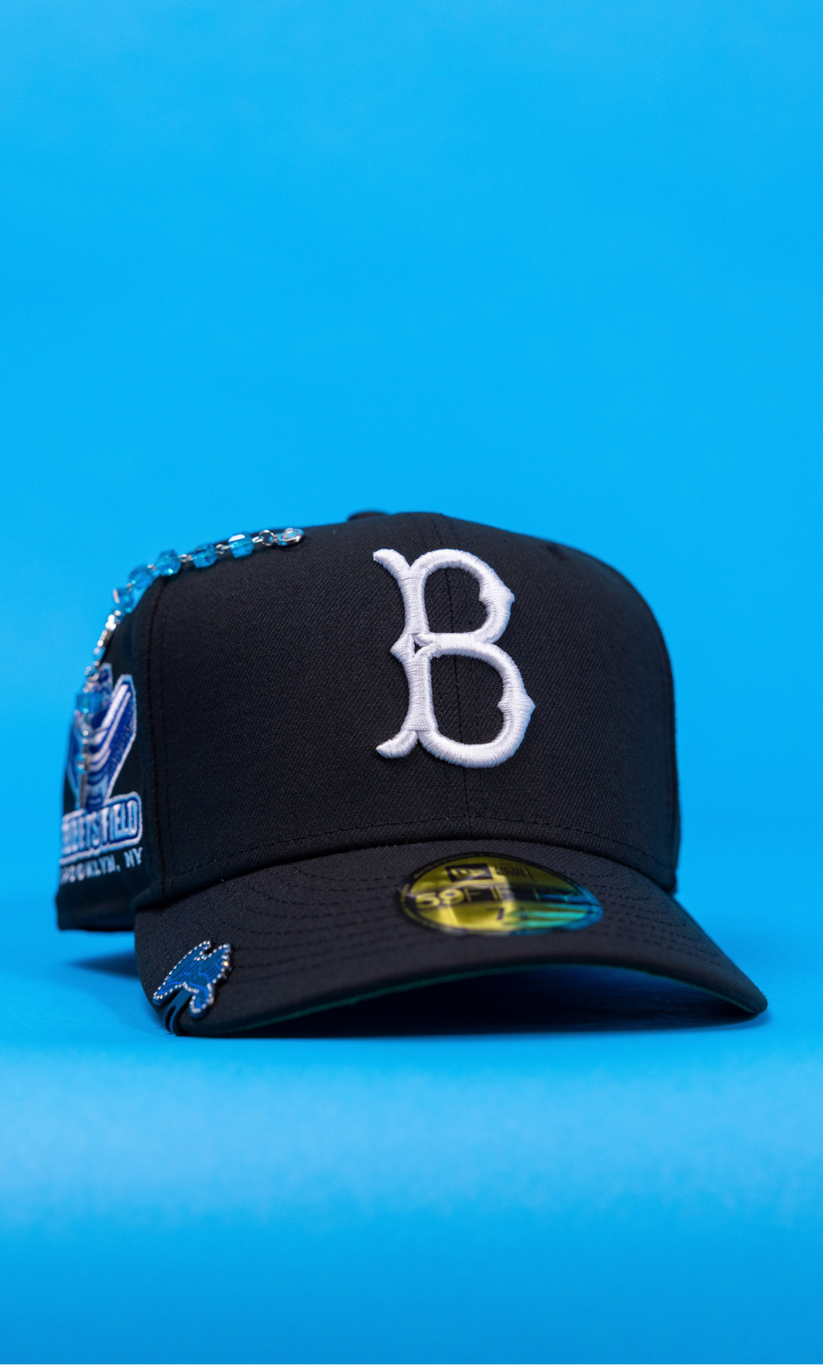 New Era Exclusive 59Fifty Black Brooklyn Dodgers W/ Ebbets Field Side Patch