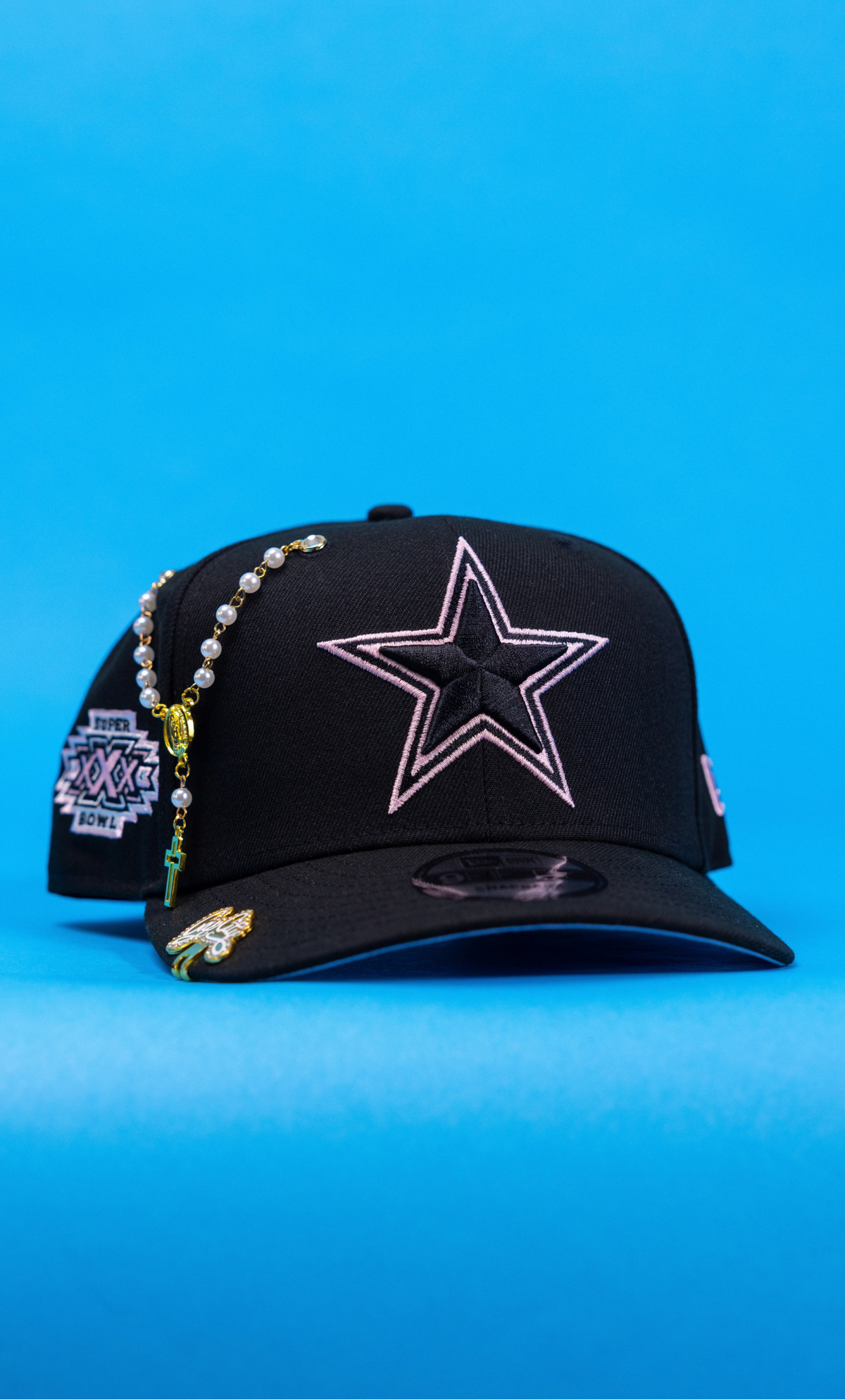 New Era Exclusive 9Fifty Black Dallas Cowboys Snapback W/ xXx Super Bowl Side Patch