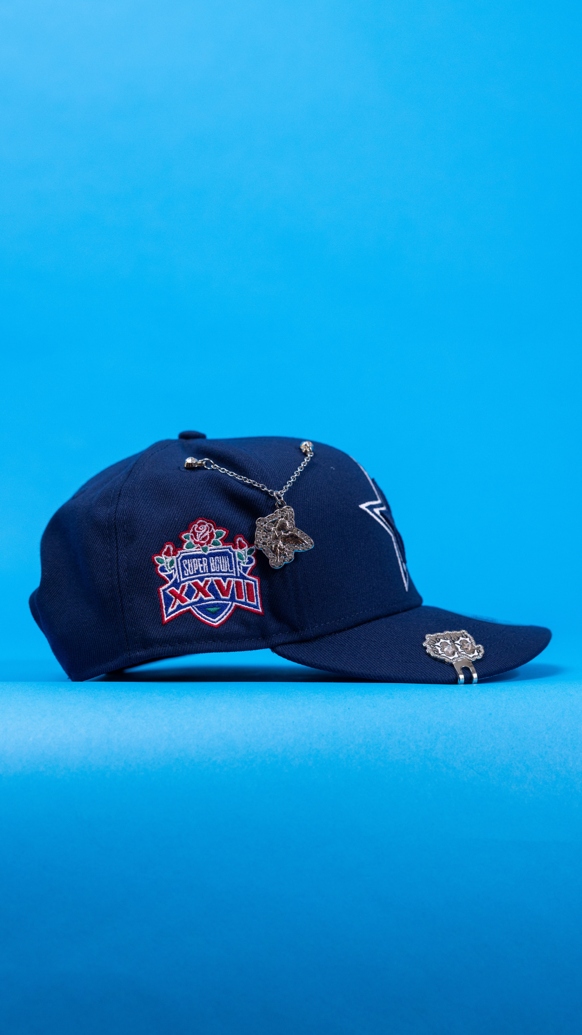New Era Exclusive 9Fifty Navy Dallas Cowboys Snapback W/ XXVII Super Bowl Side Patch