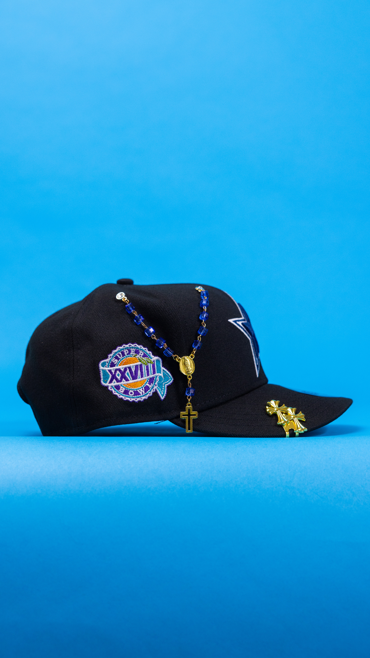 New Era Exclusive 9Fifty Black Dallas Cowboys Snapback W/ XXVIII Super Bowl Side Patch