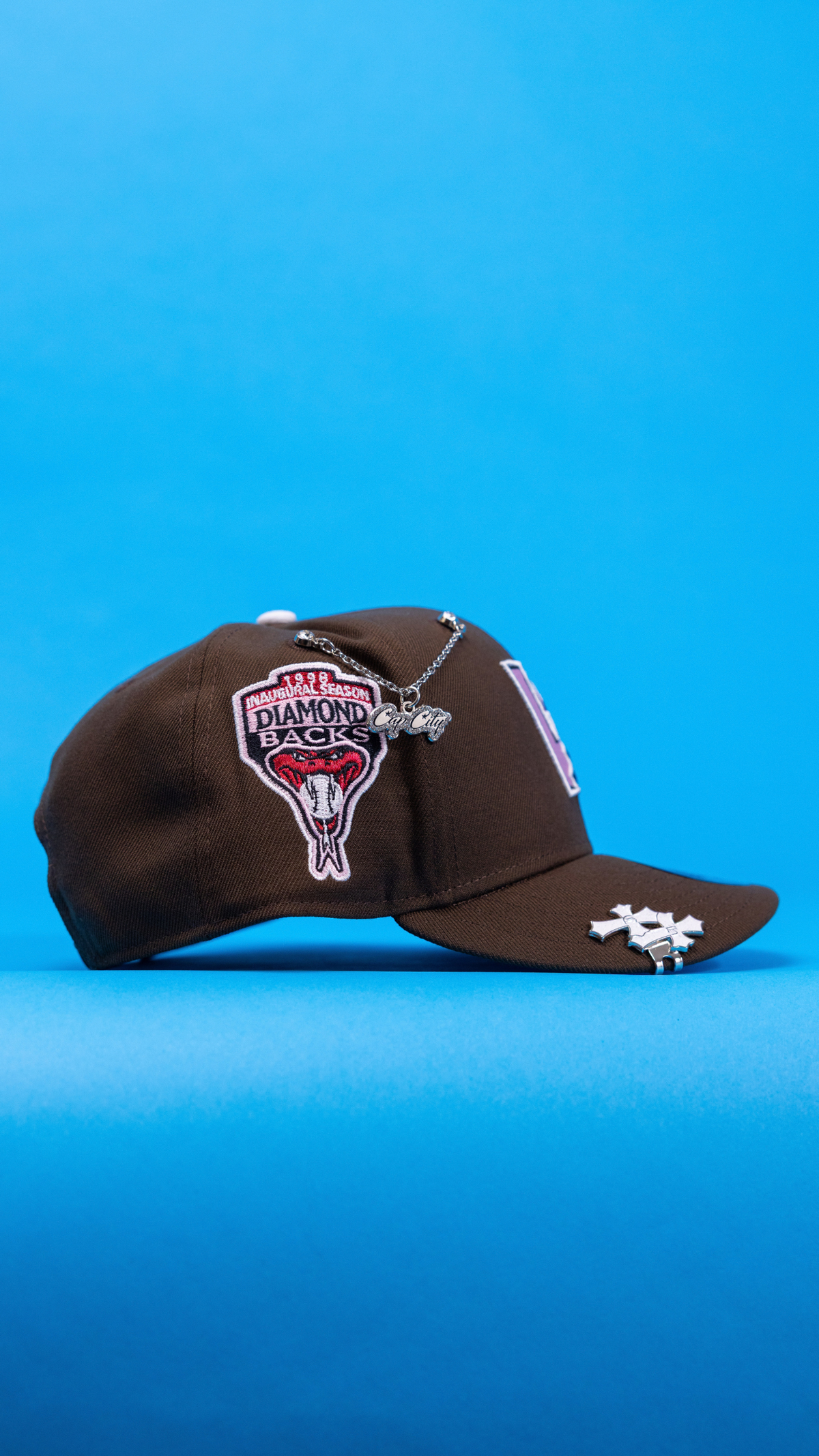 New Era Exclusive 9Fifty Brown Upside Down Arizona Diamondbacks Snapback W/ 1998 Inaugural Season Side Patch