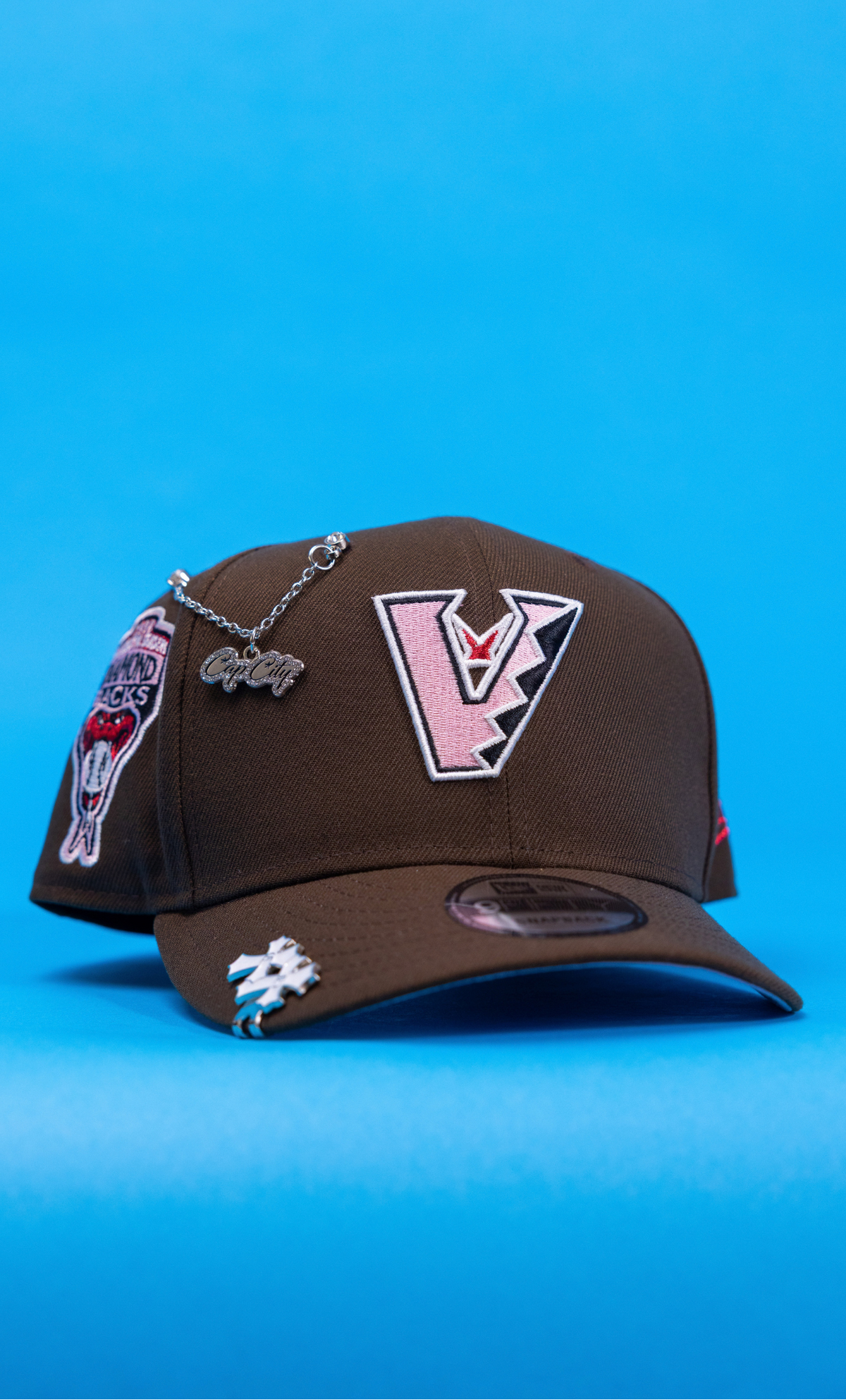 New Era Exclusive 9Fifty Brown Upside Down Arizona Diamondbacks Snapback W/ 1998 Inaugural Season Side Patch