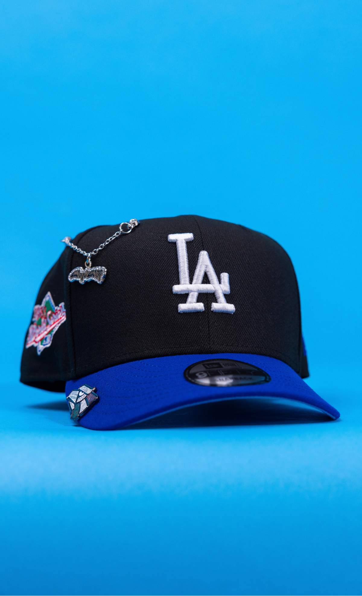 New Era Exclusive 9Fifty Black/Blue Los Angeles Dodgers Snapback W/ 1988 World Series Side Patch