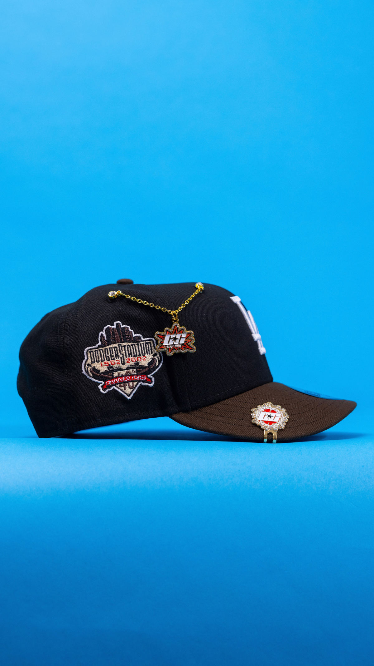 New Era Exclusive 9Fifty Black/Brown Los Angeles Dodgers Snapback W/ 40th Anniversary Side Patch