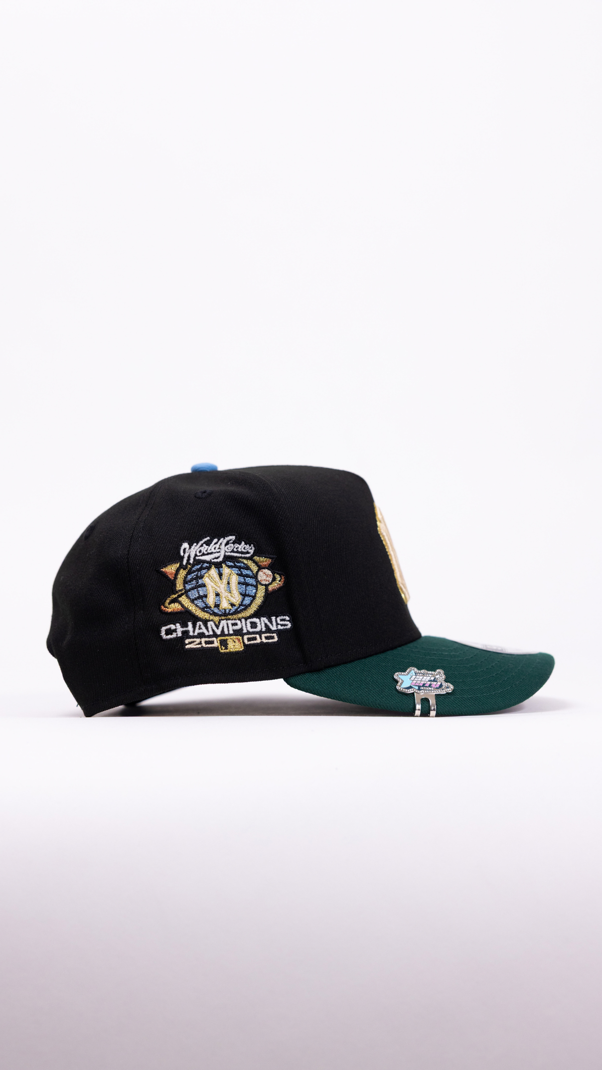New Era 9Fifty A-Frame Black/Forest Green New York Yankees Snapback W/ World Series Champions Side Patch