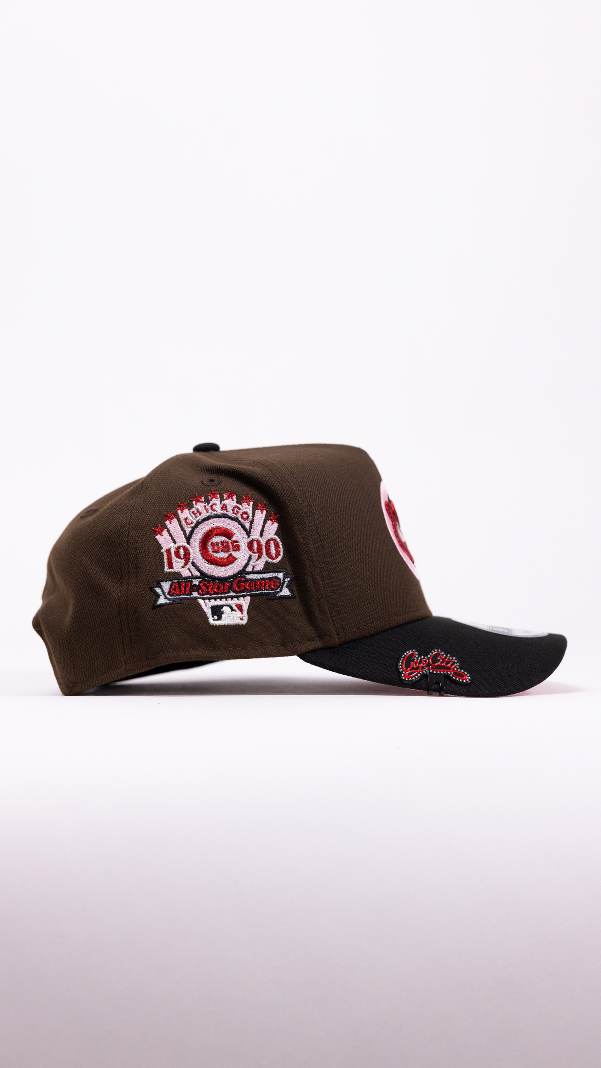 New Era 9Fifty A-Frame Brown/Black Chicago Cubs Snapback W/ 1990 All Star Game Side Patch
