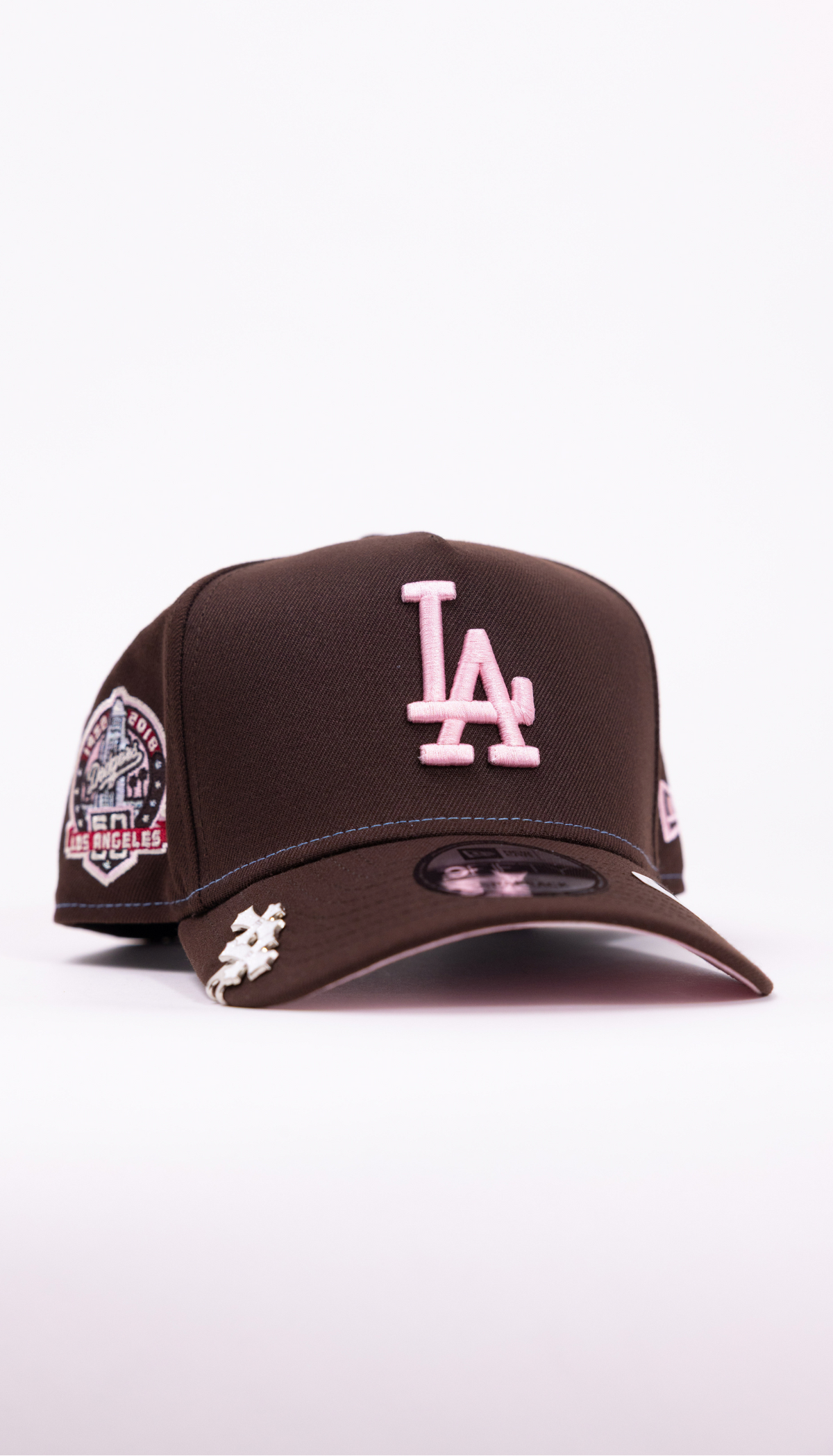 New Era 9Fifty A-Frame Dark Brown Los Angeles Dodgers Snapback W/ 60th Anniversary Side Patch