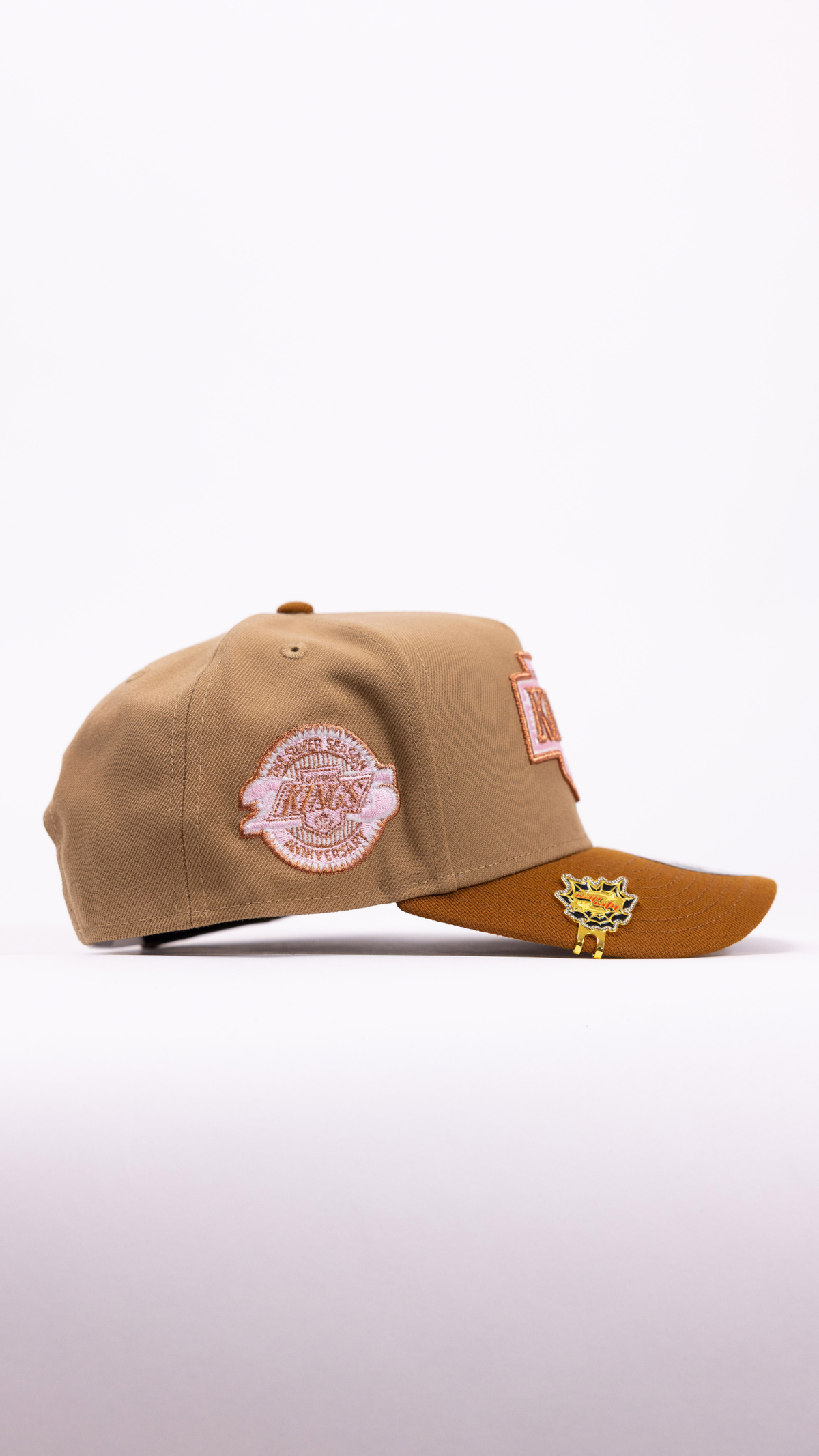 New Era 9Fifty A-Frame Beige/Khaki Los Angeles Kings Snapback W/ 25th Anniversary Side Patch