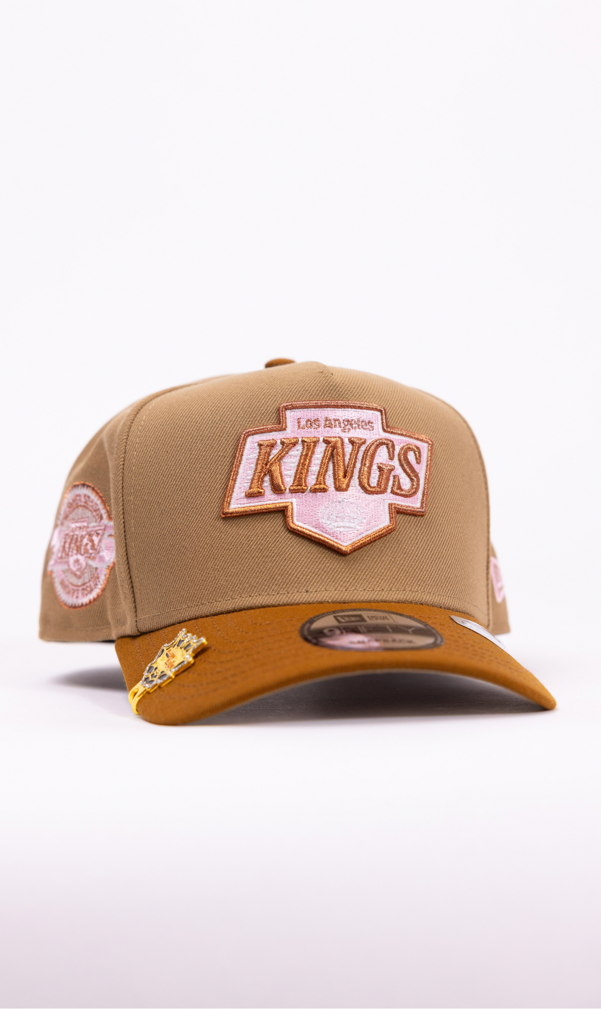 New Era 9Fifty A-Frame Beige/Khaki Los Angeles Kings Snapback W/ 25th Anniversary Side Patch