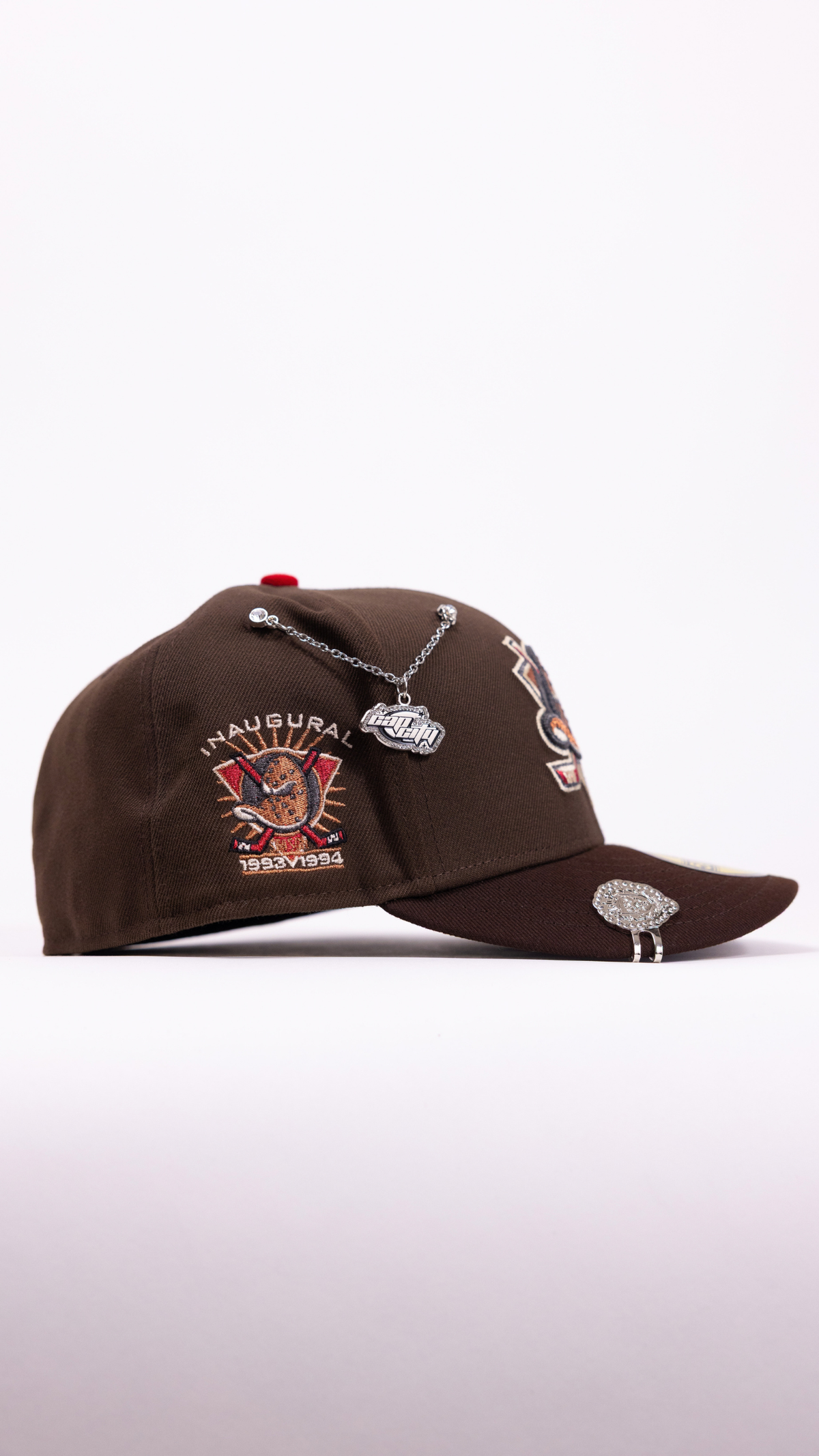 New Era Exclusive 59Fifty Brown Anaheim Ducks W/ Inaugural Season Side Patch