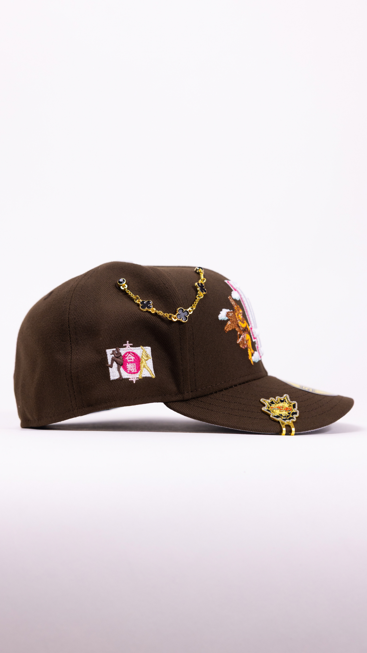 New Era Exclusive 59Fifty Brown Los Angeles Dodgers "City Of Angels" W/ Japanese Flag Side Patch