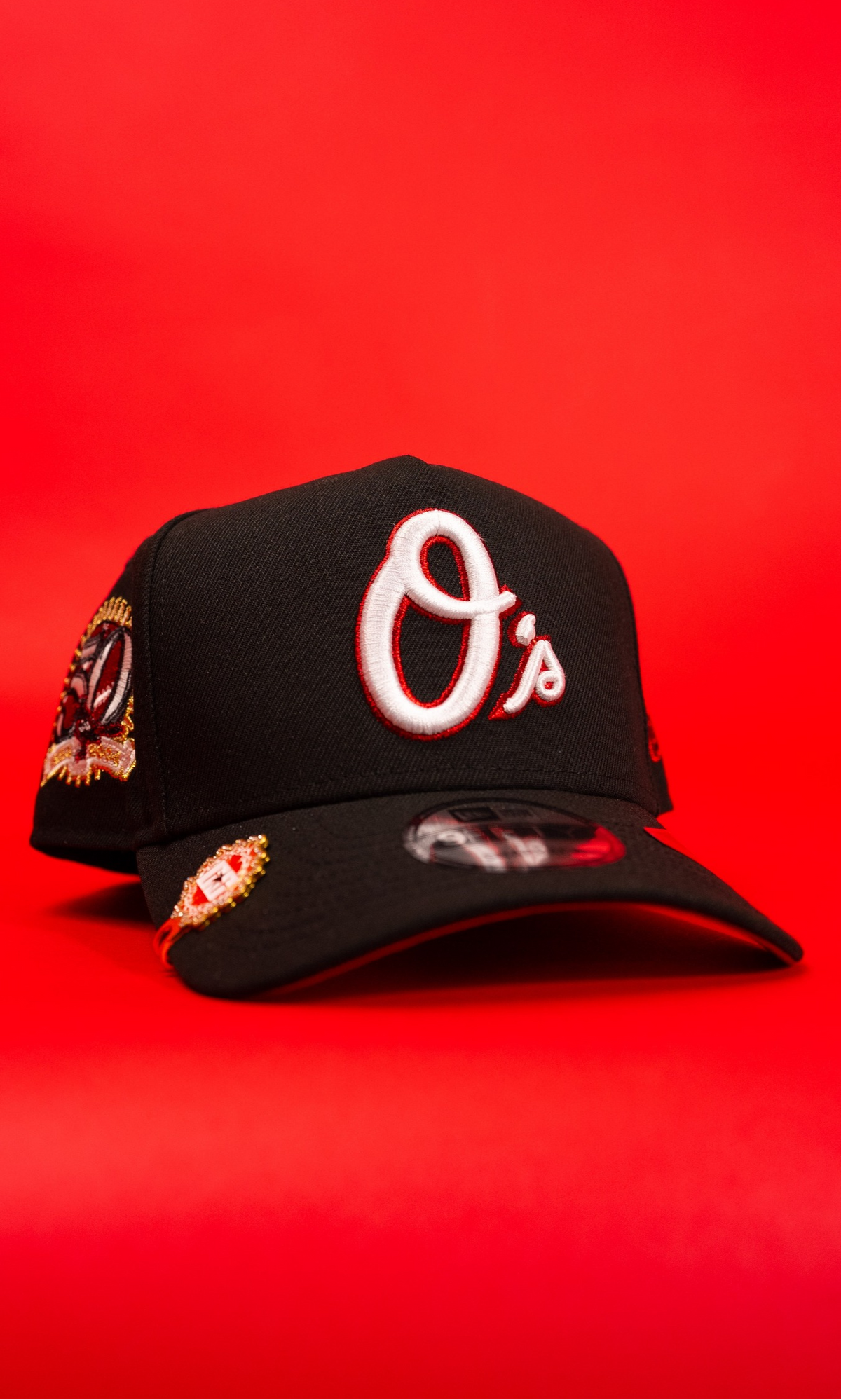 New Era 9Fifty A-Frame Black Baltimore Orioles Snapback W/ 30th Anniversary Side Patch
