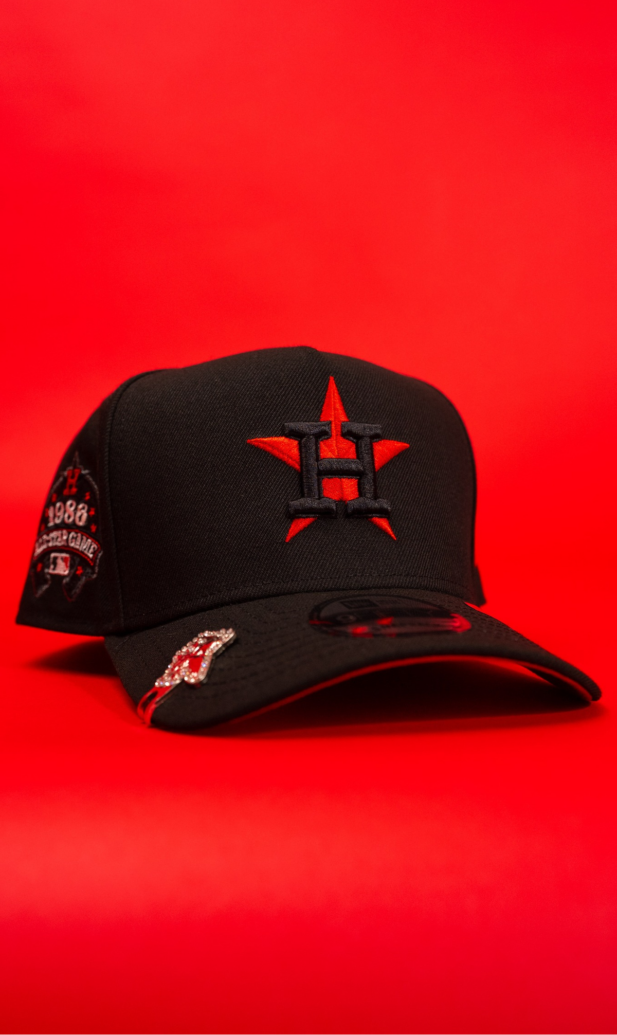 New Era 9Fifty A-Frame Black Houston Astros Snapback W/ 1986 All Star Game Side Patch