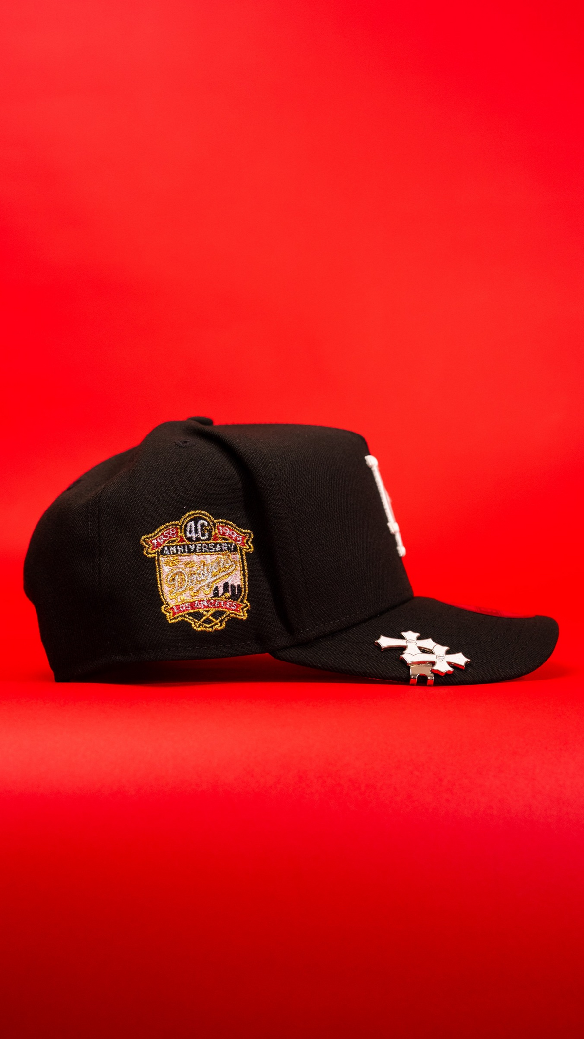 New Era 9Fifty A-Frame Black Los Angeles Dodgers Snapback W/ 40th Anniversary Side Patch