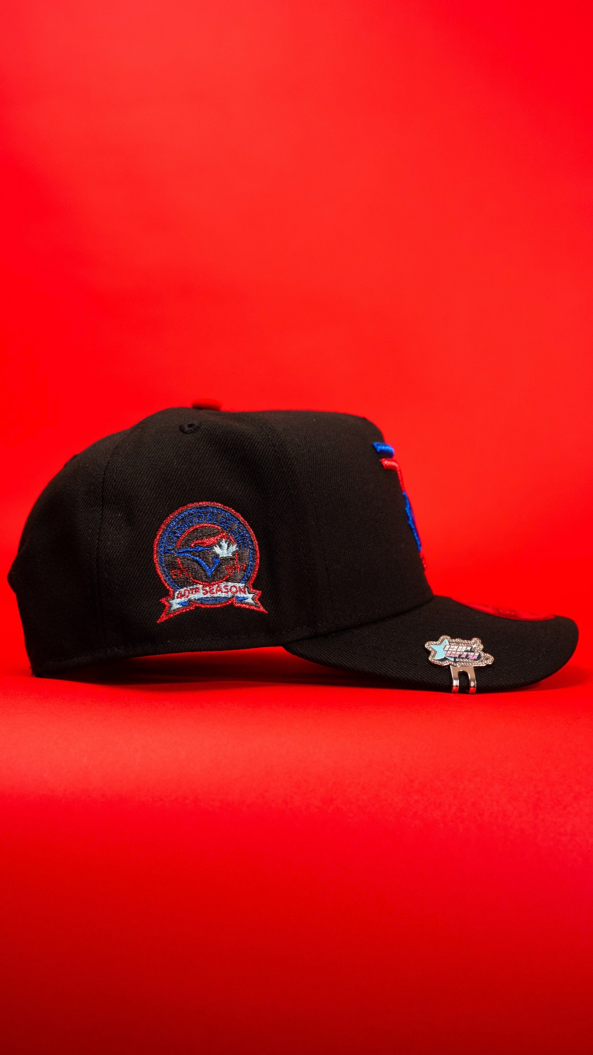 New Era 9Fifty A-Frame Black Toronto Blue Jays Snapback W/ 40th Season Side Patch