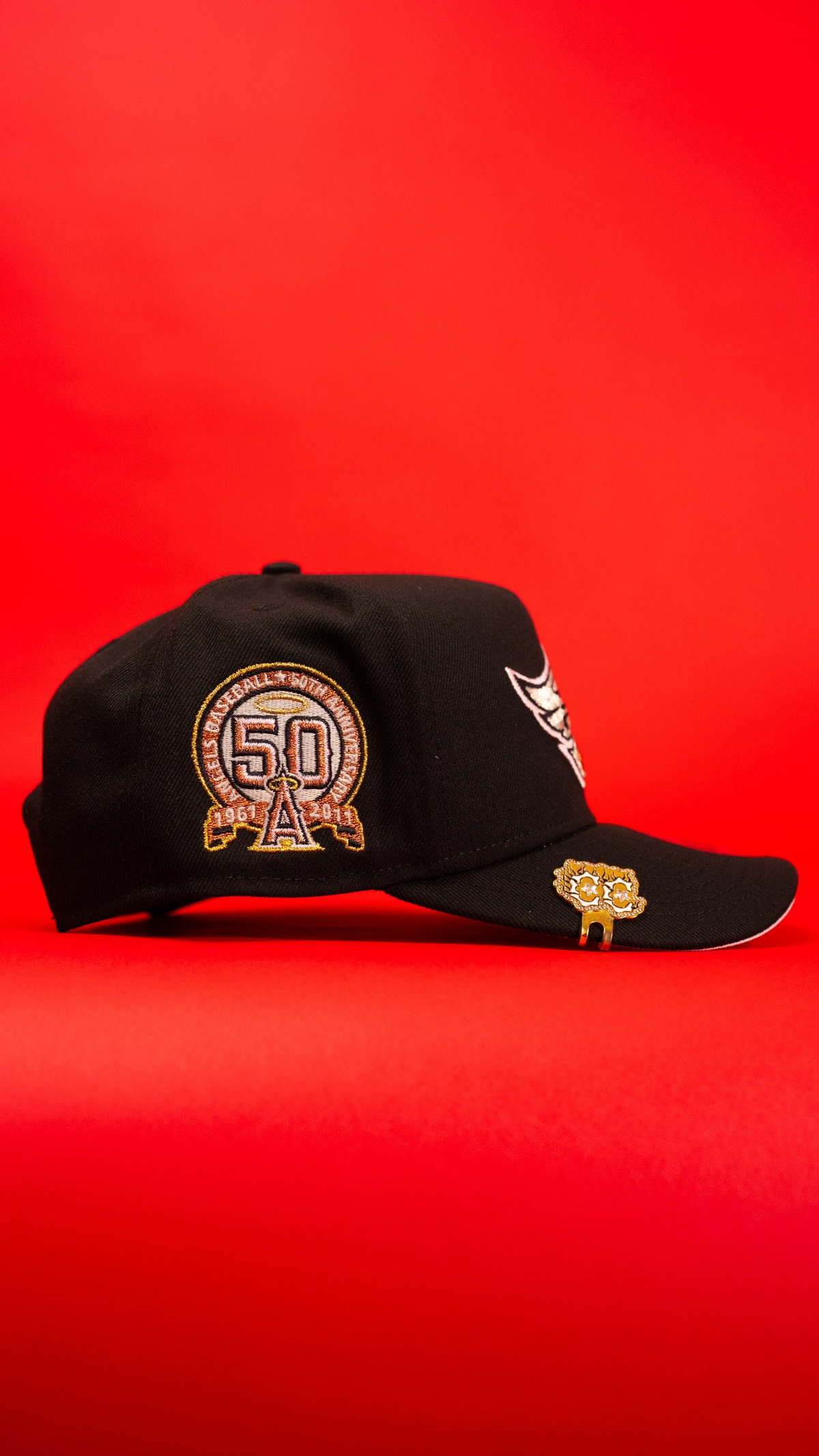 New Era 9Fifty A-Frame Black Anaheim Angels Snapback W/ 50th Anniversary Side Patch