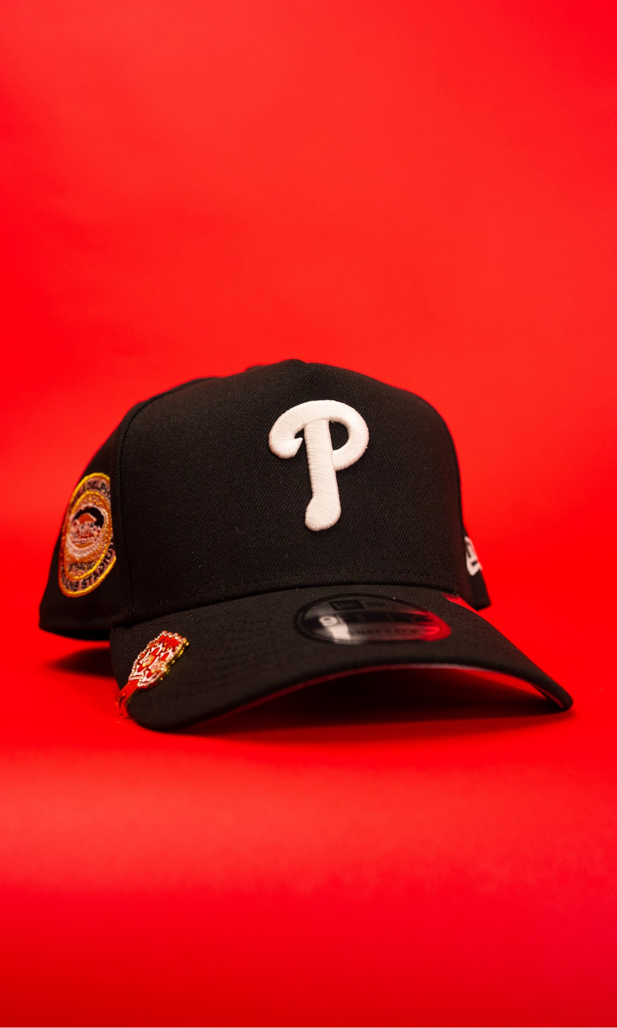 New Era 9Fifty A-Frame Black Philadelphia Phillies Snapback W/ Veterans Stadium Side Patch