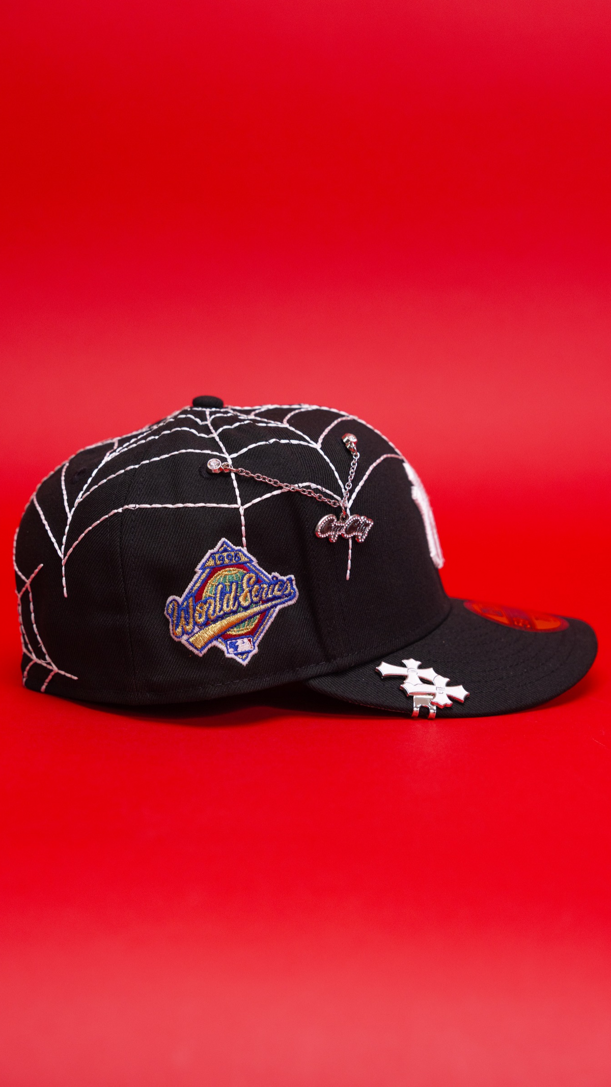 New Era Exclusive 59Fifty Black New York Yankees "Spider Web" W/ 1996 World Series Side Patch