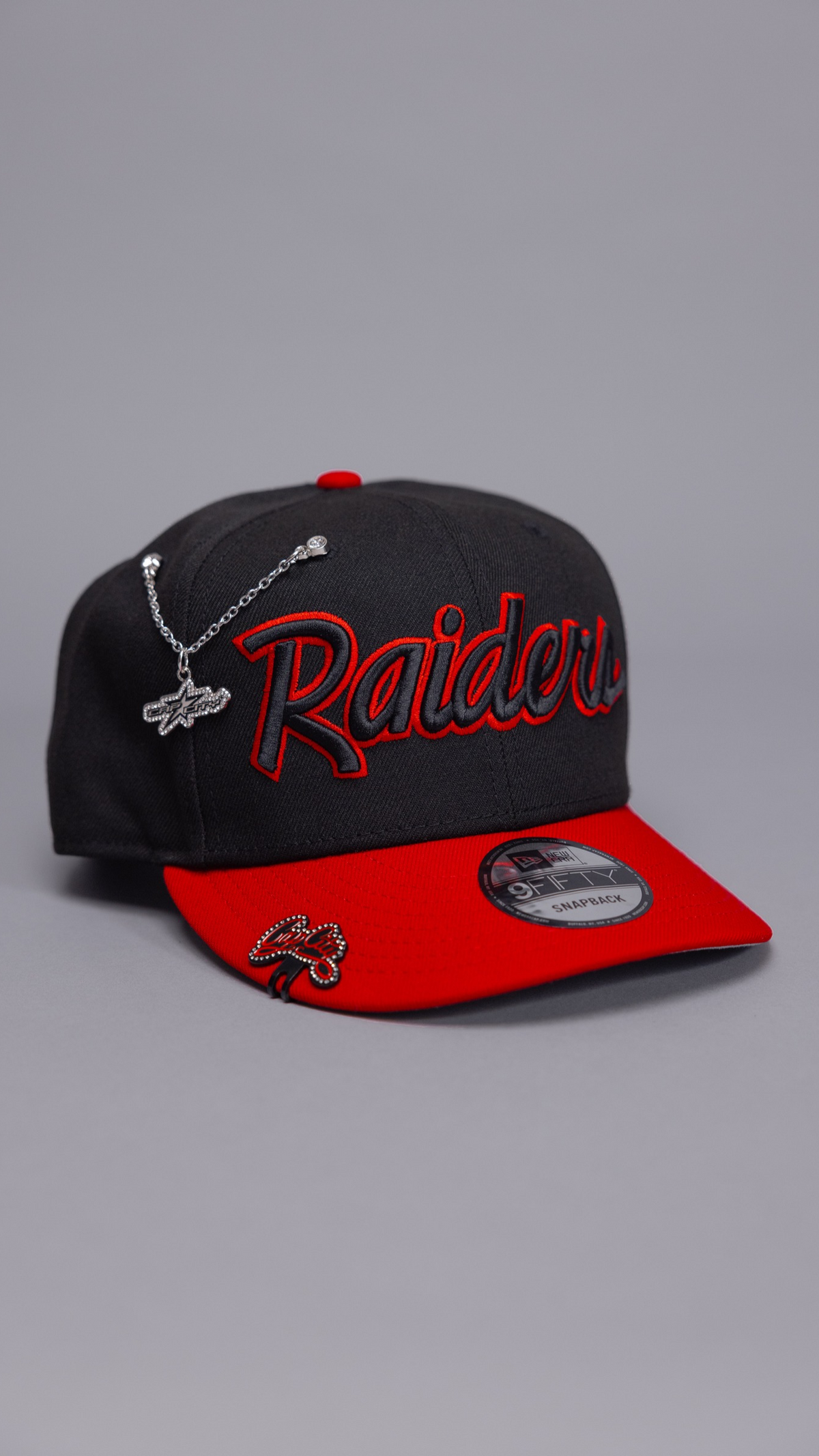 New Era Exclusive 9Fifty Black/Red Las Vegas Raiders Script Snapback