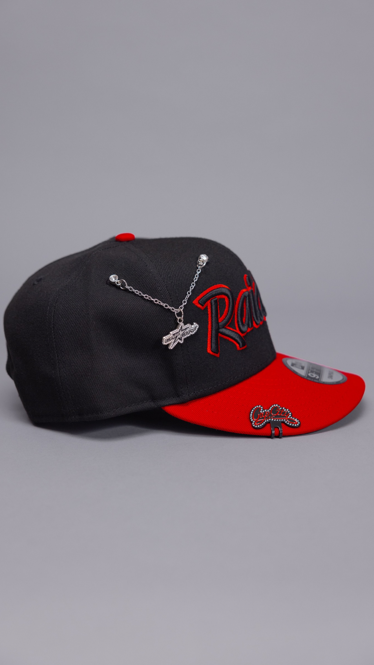 New Era Exclusive 9Fifty Black/Red Las Vegas Raiders Script Snapback