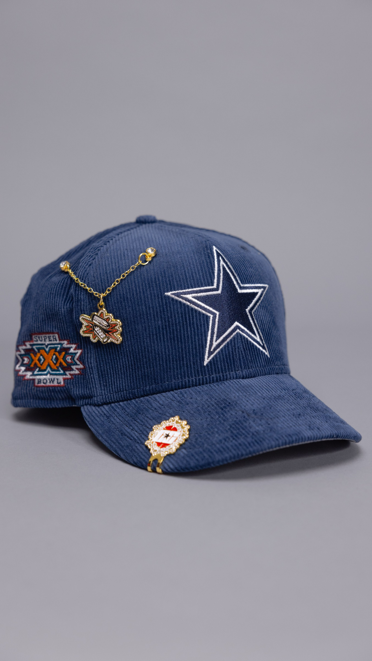 New Era Exclusive 59Fifty Navy Corduroy Dallas Cowboys W/ Superbowl Side Patch