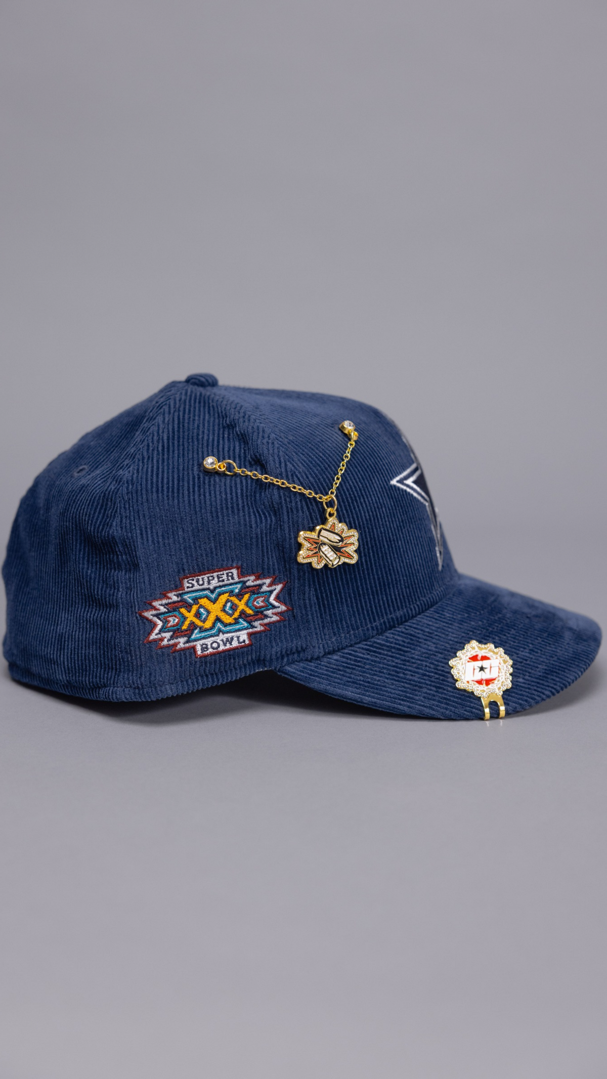 New Era Exclusive 59Fifty Navy Corduroy Dallas Cowboys W/ Superbowl Side Patch