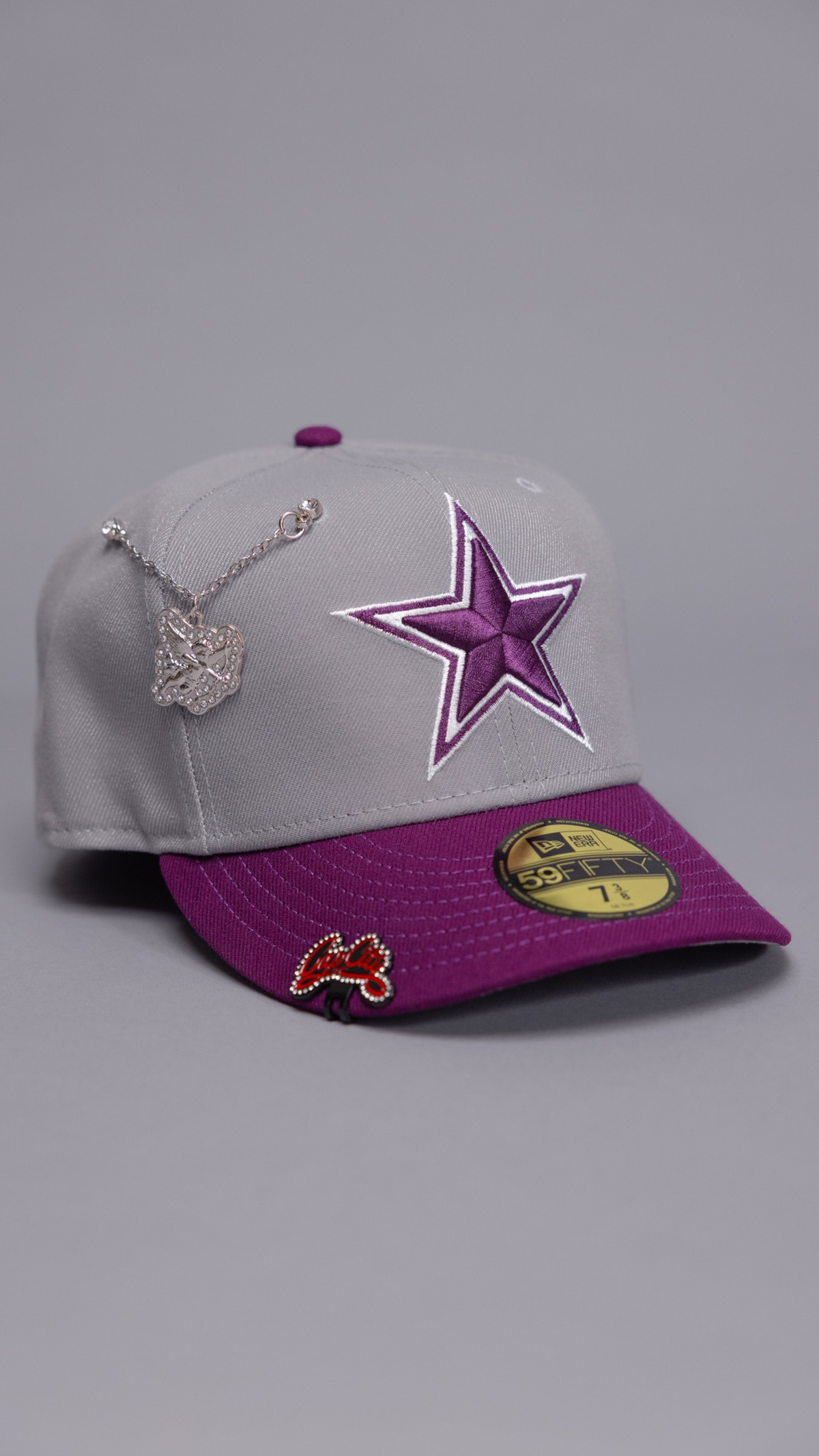 New Era Exclusive 59Fifty Grey/Maroon Dallas Cowboys Two Tone