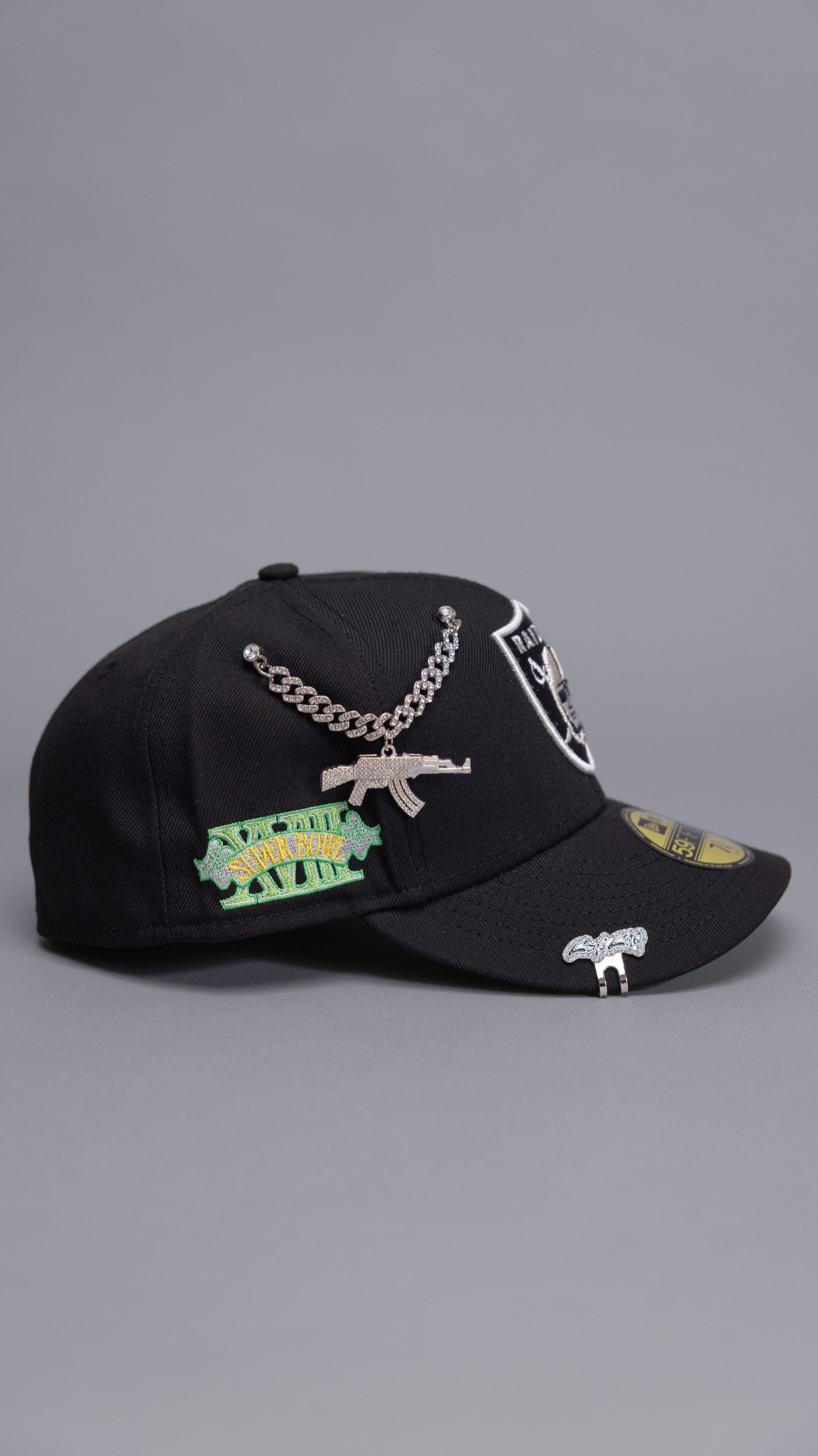 New Era Exclusive 59Fifty Black Las Vegas Raiders W/ Superbowl Side Patch