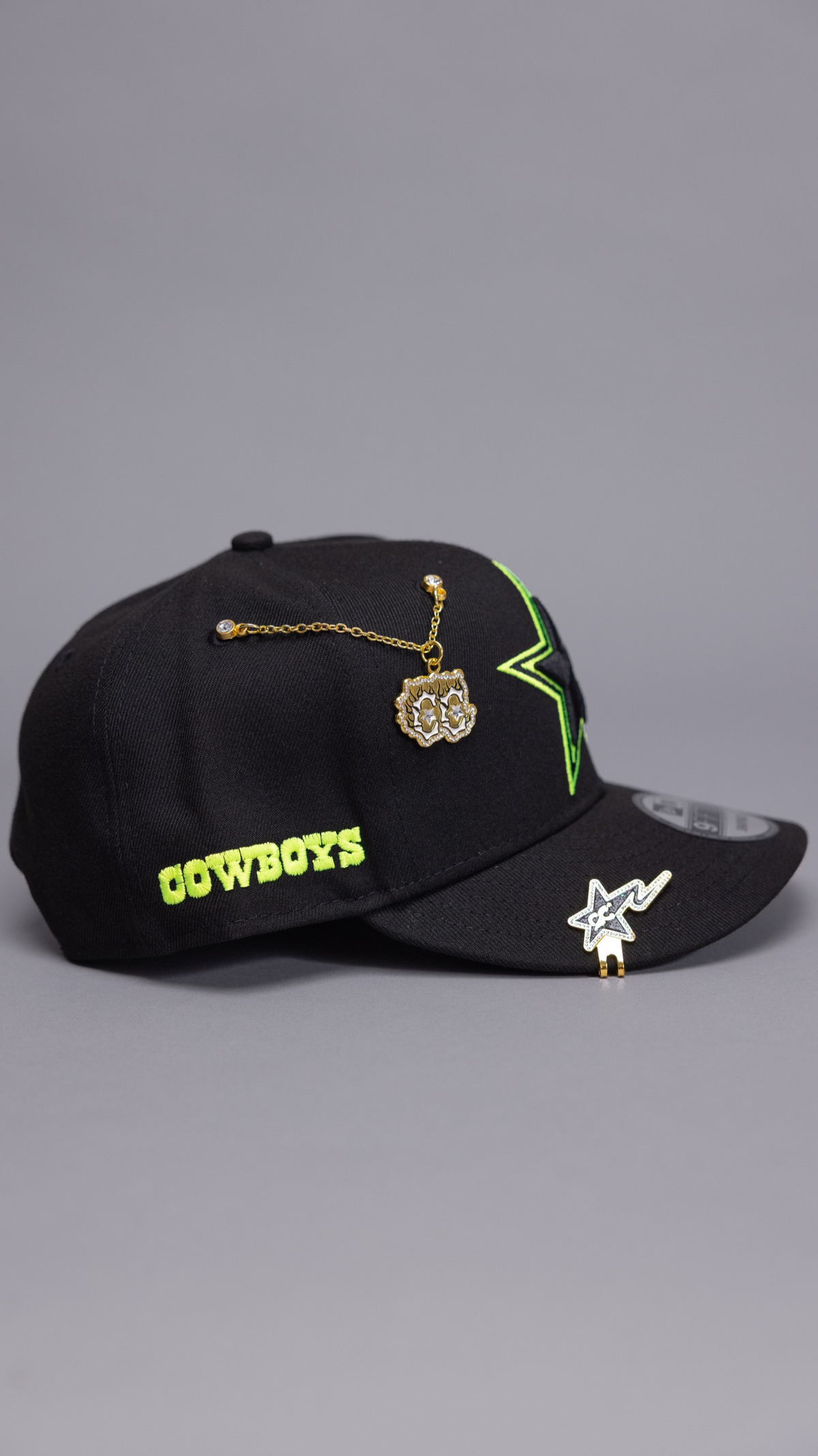 New Era Exclusive 9Fifty Black Cowboys Snapback W/ "Cowboys" Side Patch