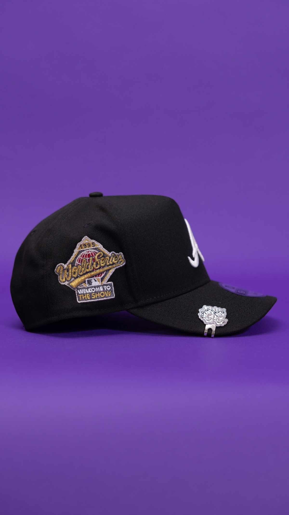 New Era 9Fifty A-Frame Black Atlanta Braves Snapback W/ "Welcome To the Show" Side Patch