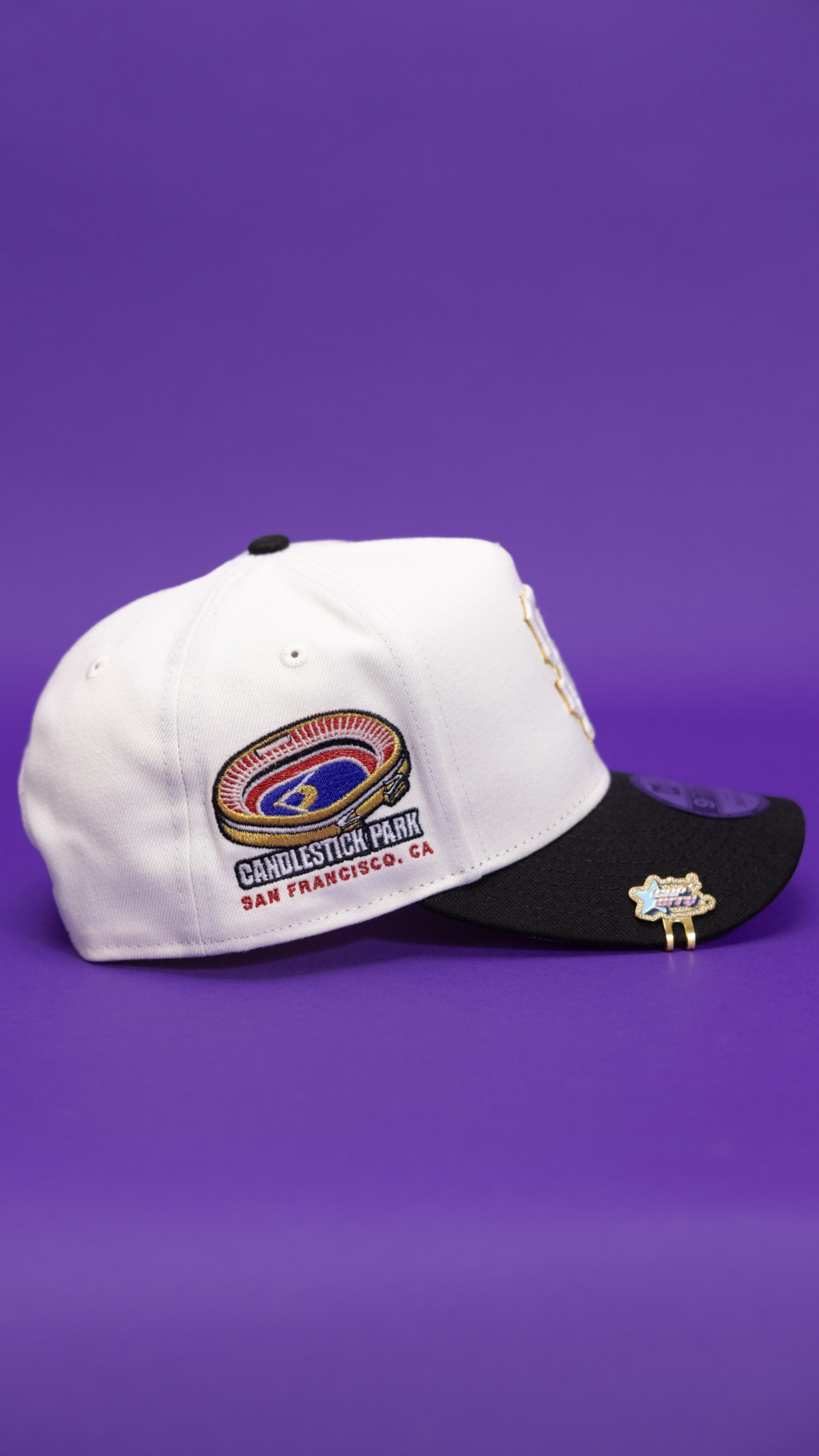 New Era 9Fifty A-Frame Chrome/Black San Francisco Giants Snapback W/ Candlestick Park Side Patch
