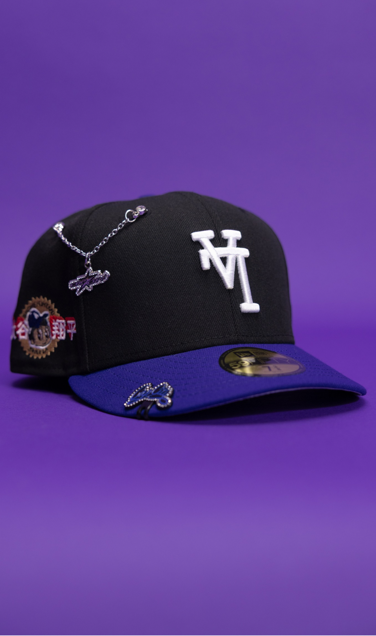 New Era Exclusive 59Fifty Black/Blue Upside Down Los Angeles Dodgers W/ Shohei Ohtani Side Patch