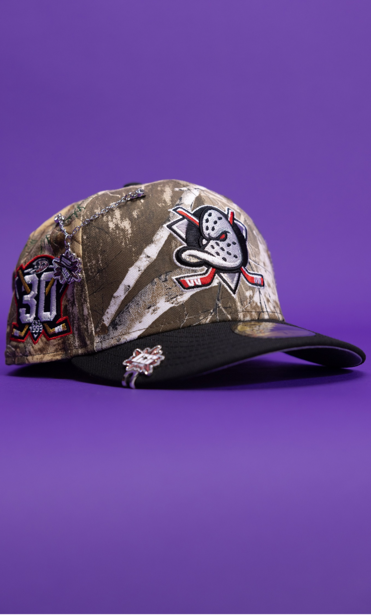 New Era Exclusive 59Fifty Realtree/Black Anaheim Ducks W/ 30th Anniversary Side Patch